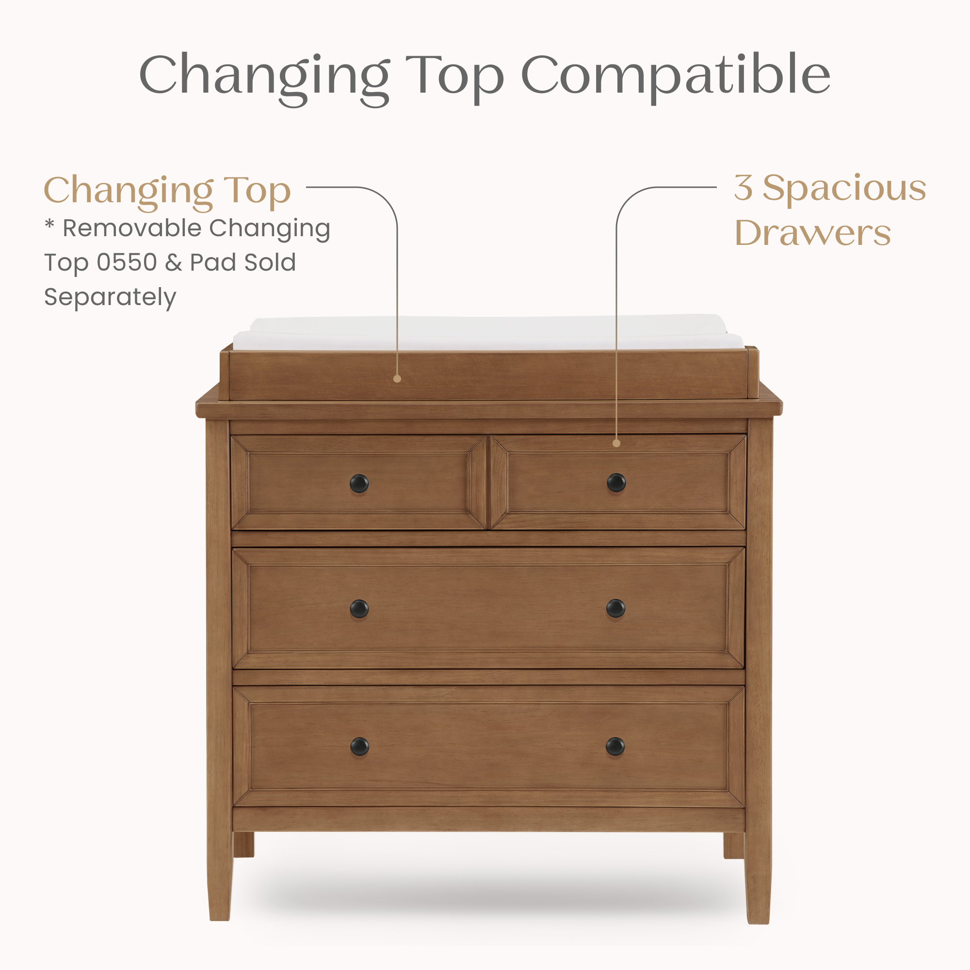 W760430 836 epic 3drawer dresser chestnut callout 101