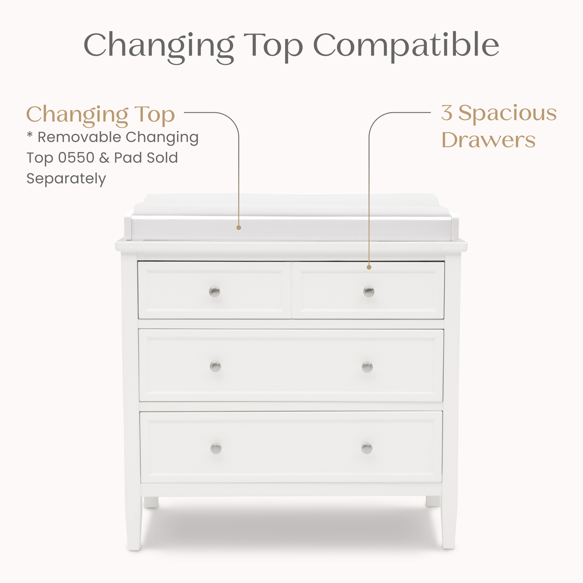 W760430 130 epic 3drawer dresser bianca white callout 101
