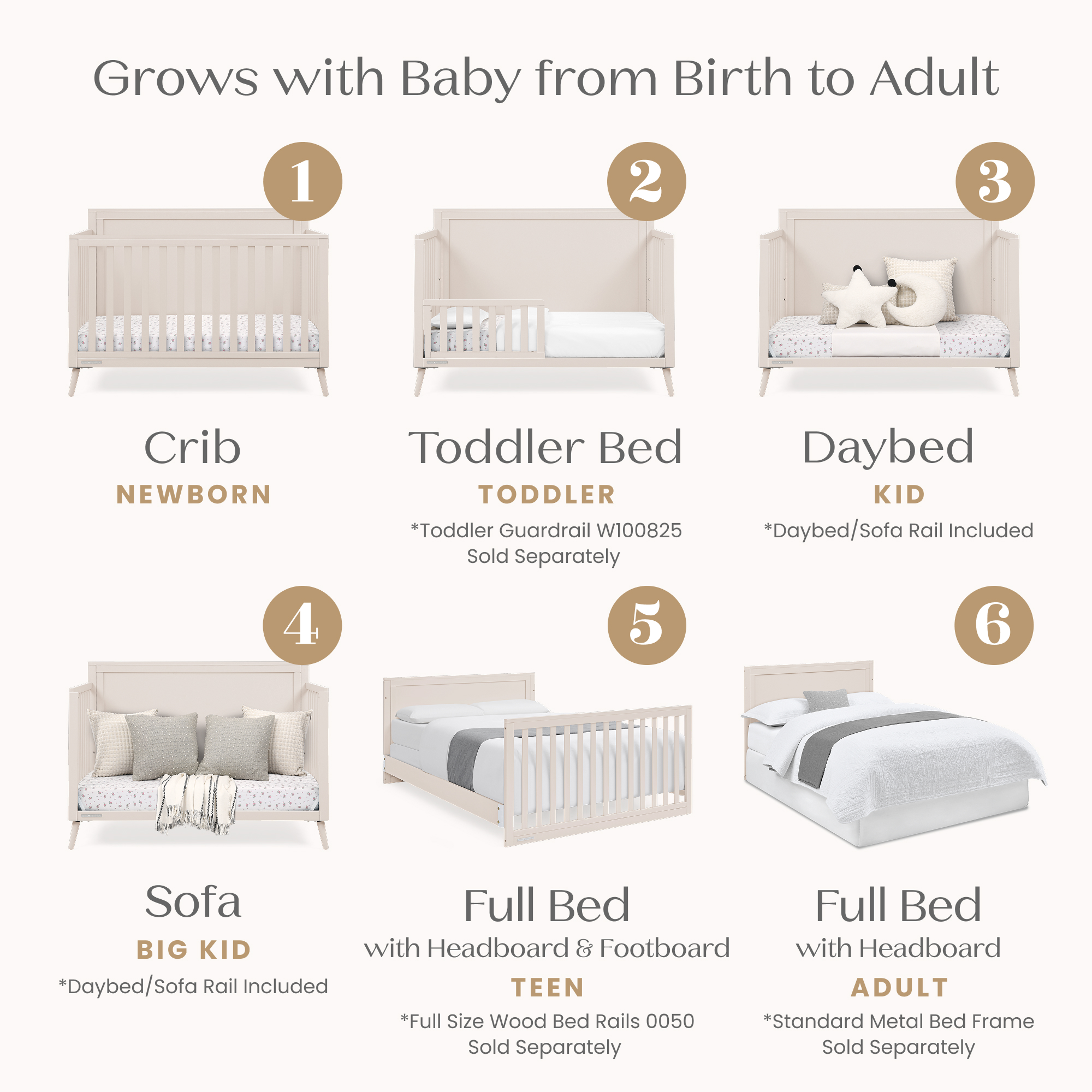 W208150 1560 lola 6in1 crib soft beige callout 102