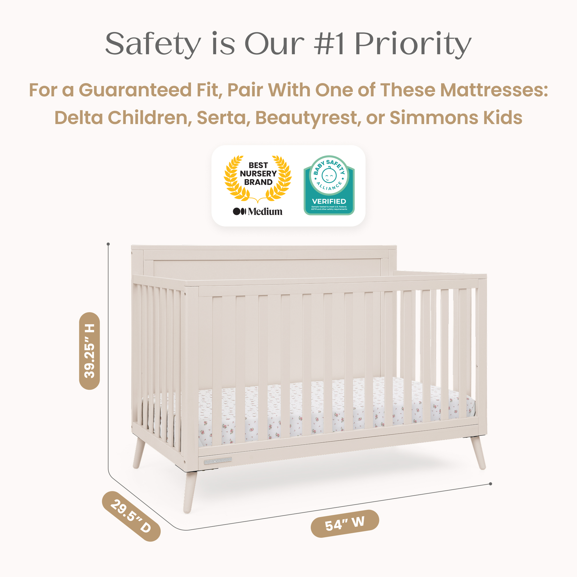 W208150 1560 lola 6in1 crib soft beige callout 103