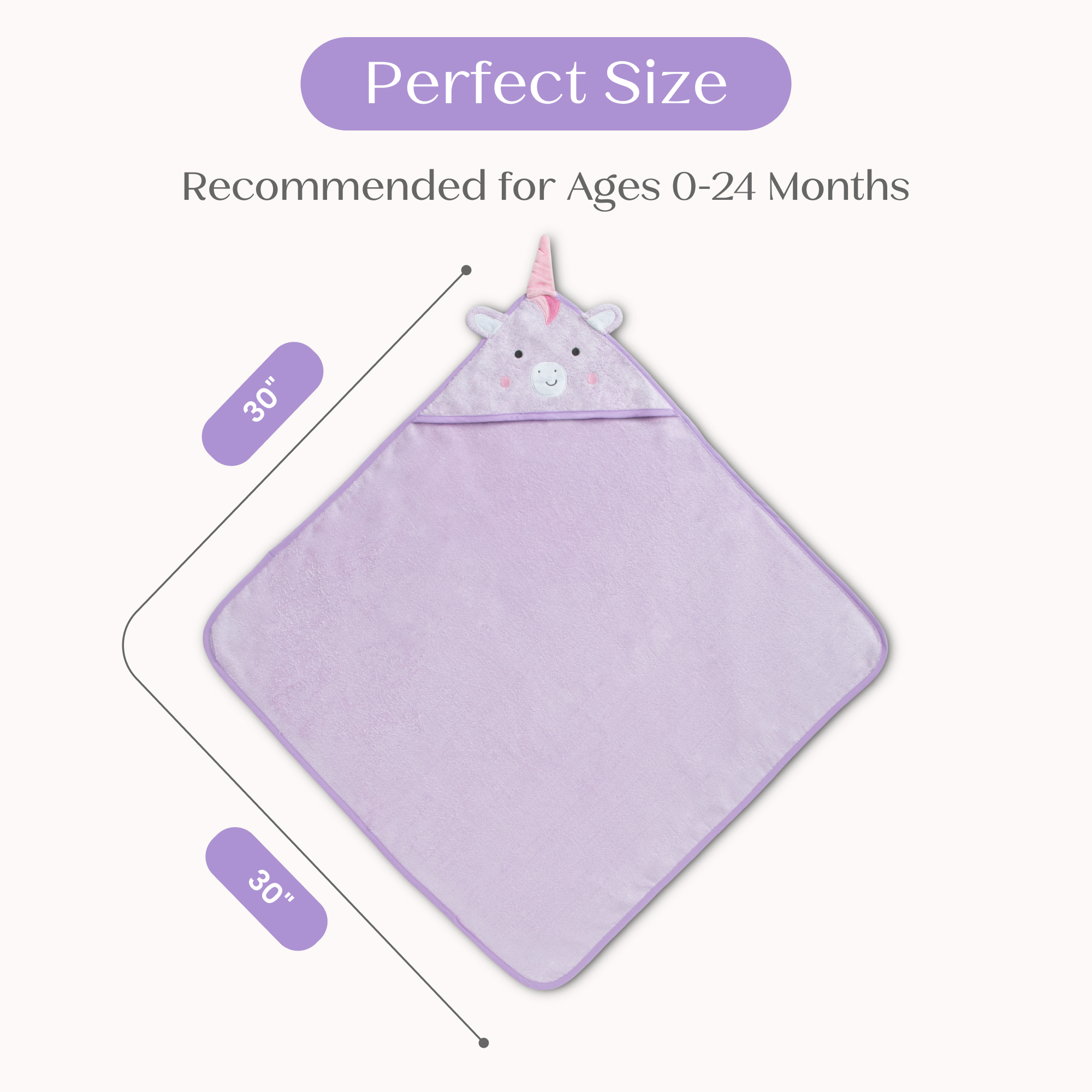 Nu80184gn 1262 infant hooded towel unicorn callout 102