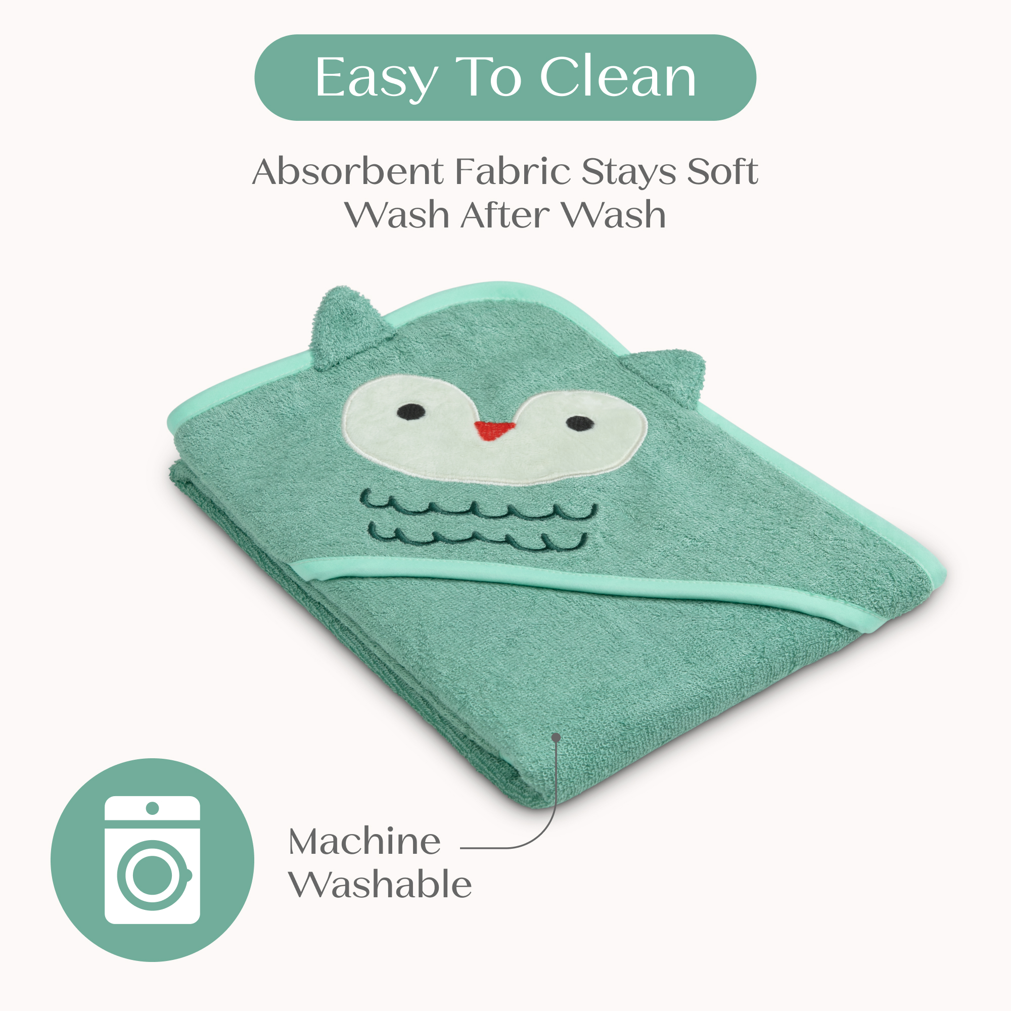 Nu80184gn 1258 infant hooded towel owl callout 103