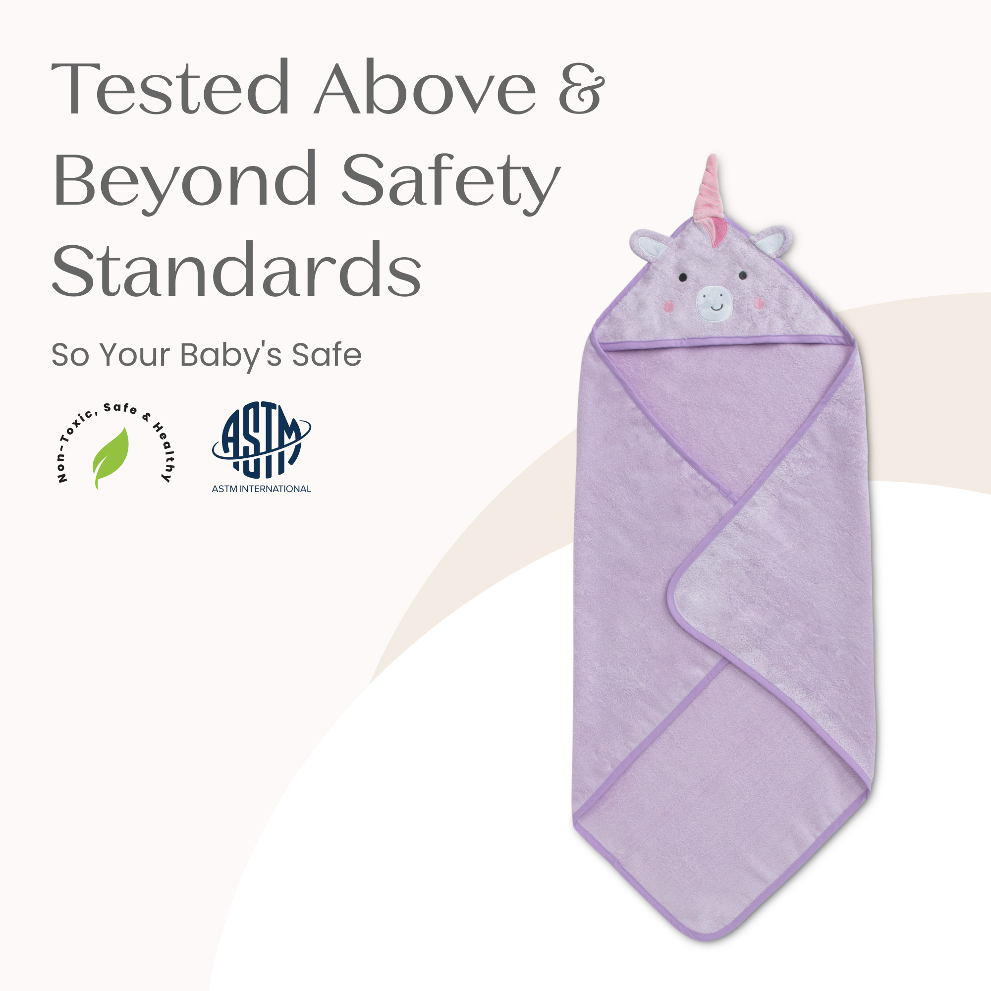 Nu80184gn 1262 infant hooded towel unicorn callout 104
