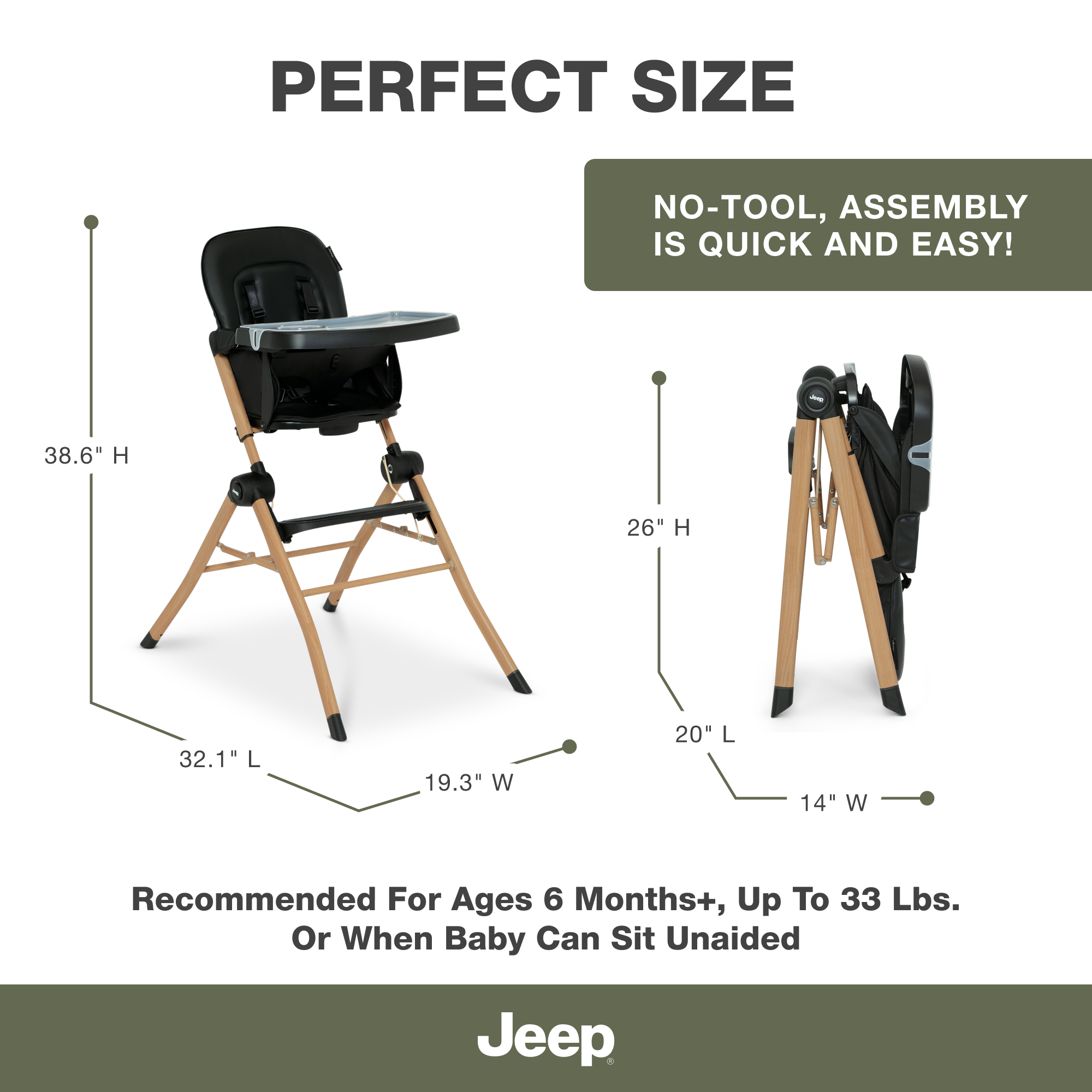 23415 2454 jeep dune high chair black callout 104