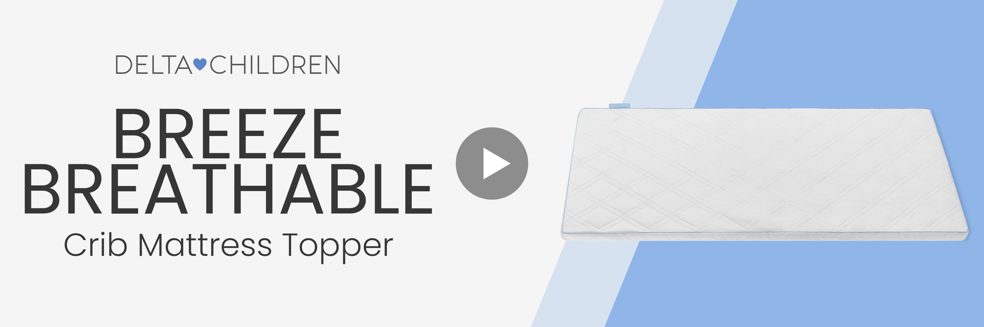 B55005 5505 no breeze breathable crib mattress topper video web