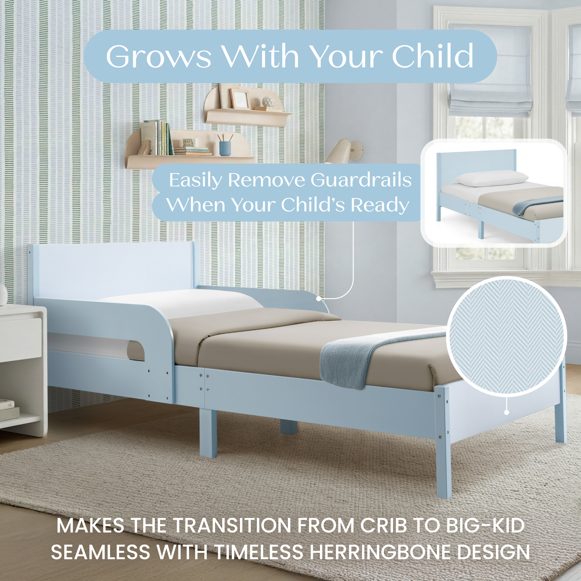 Bb81542gn 1725 wood twin bed light blue callout 101