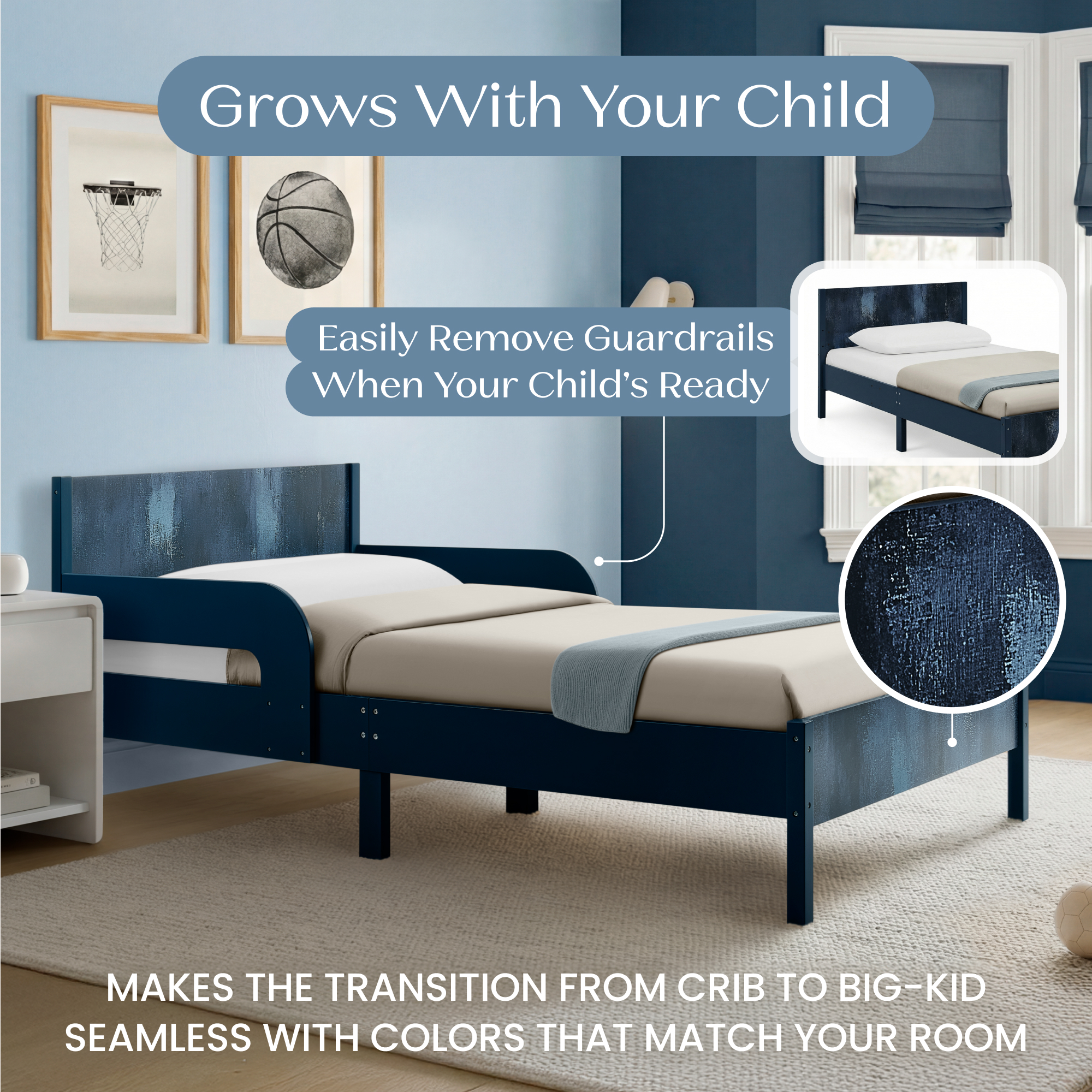 Bb81542gn 1729 wood twin bed navy callout 101