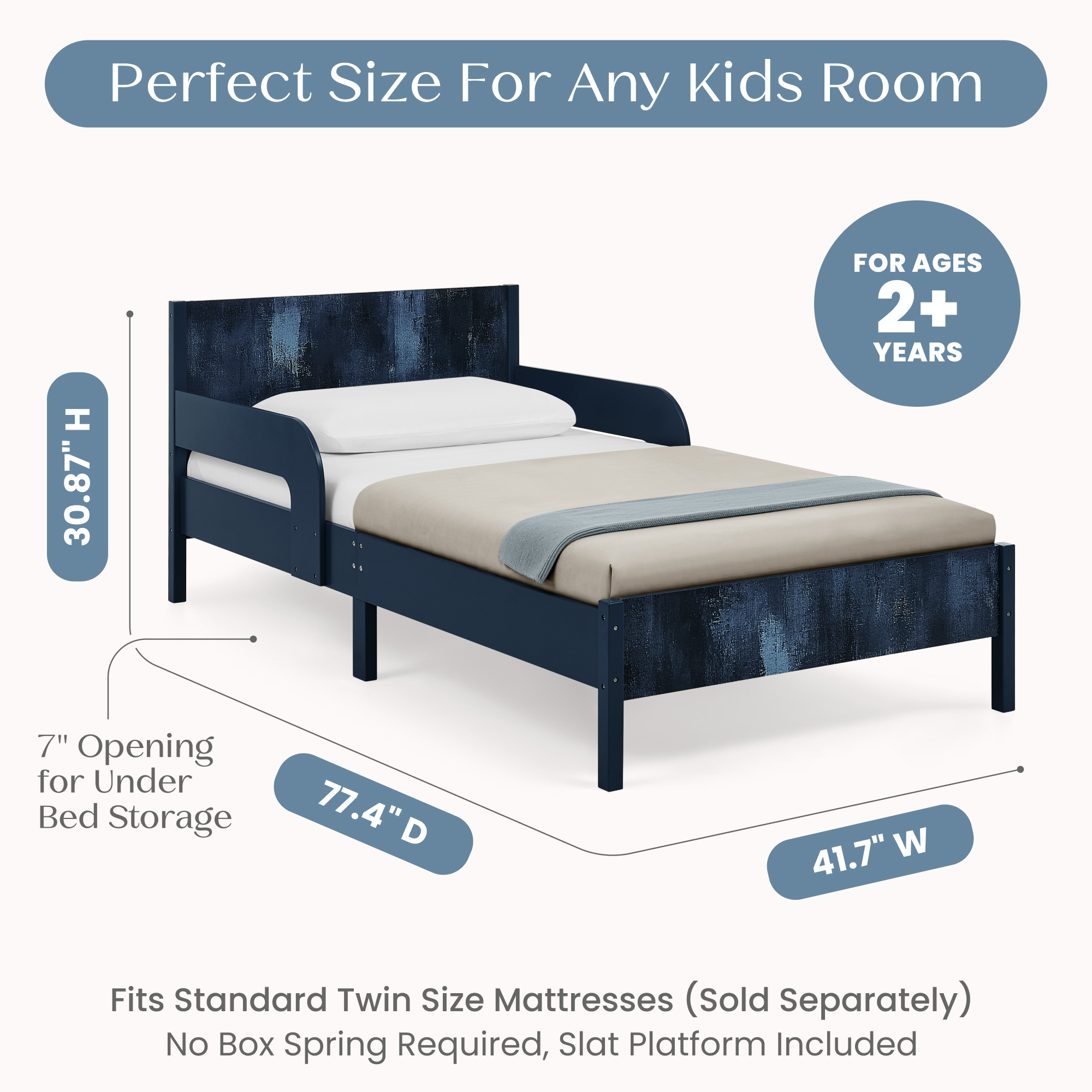 Bb81542gn 1729 wood twin bed navy callout 103