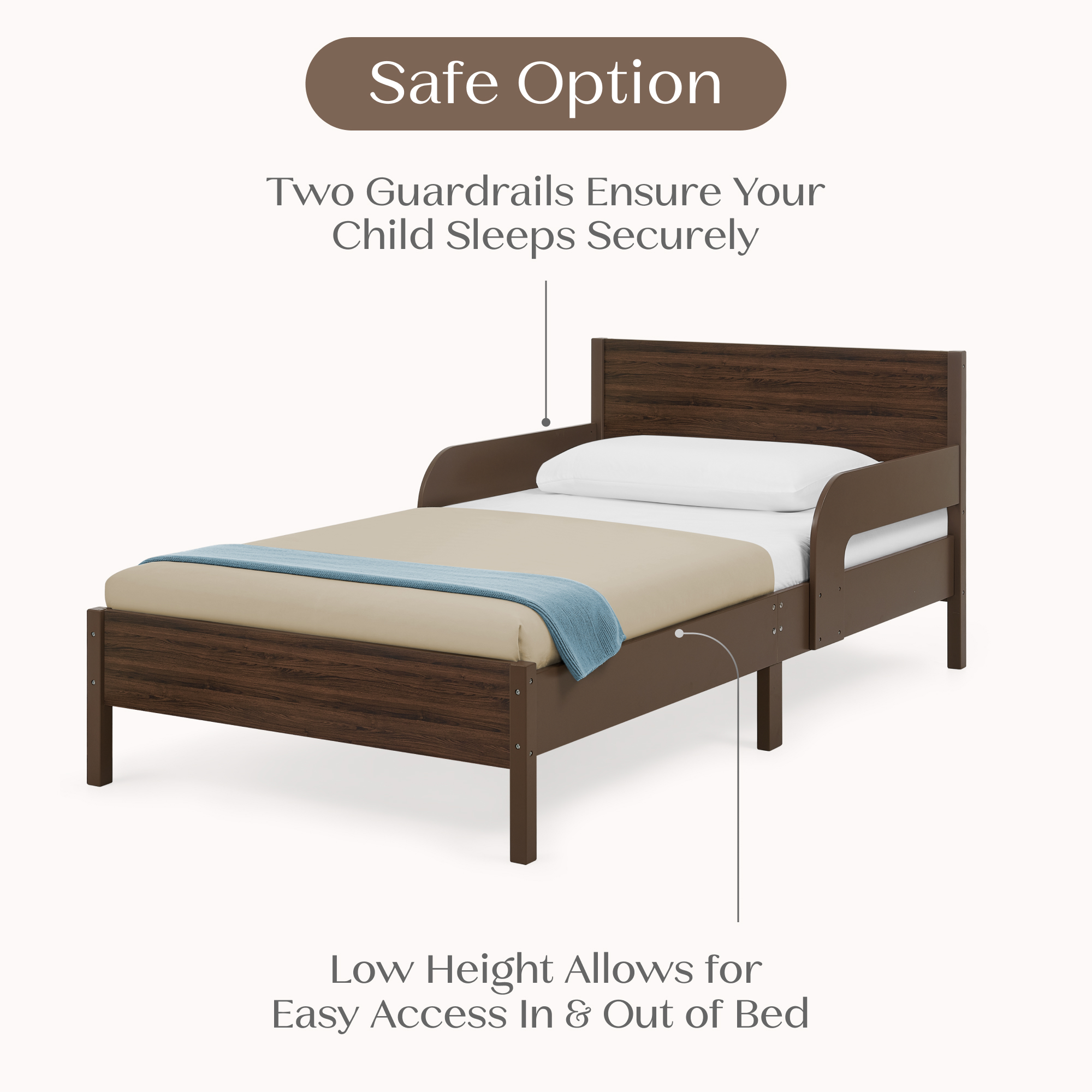 Bb81542gn 1728 wood twin bed brown callout 102