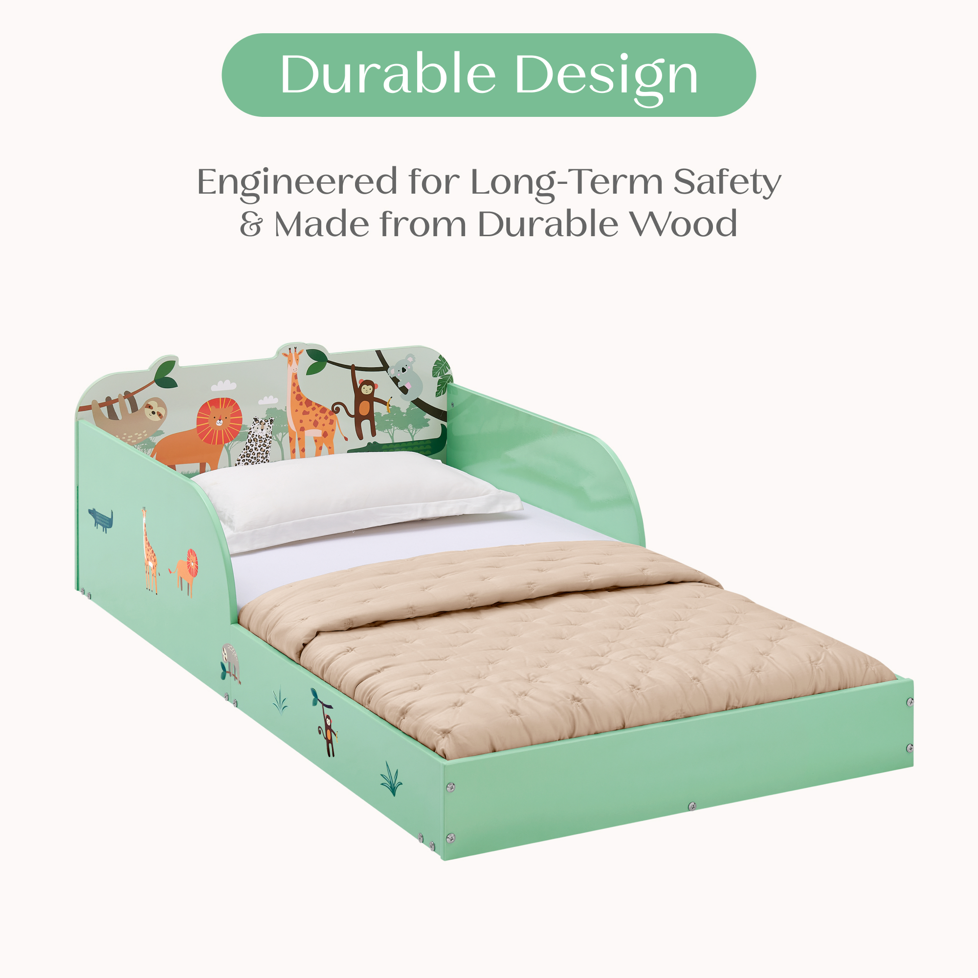 Bb81541gn 1730 animal wood toddler bed safari callout 105