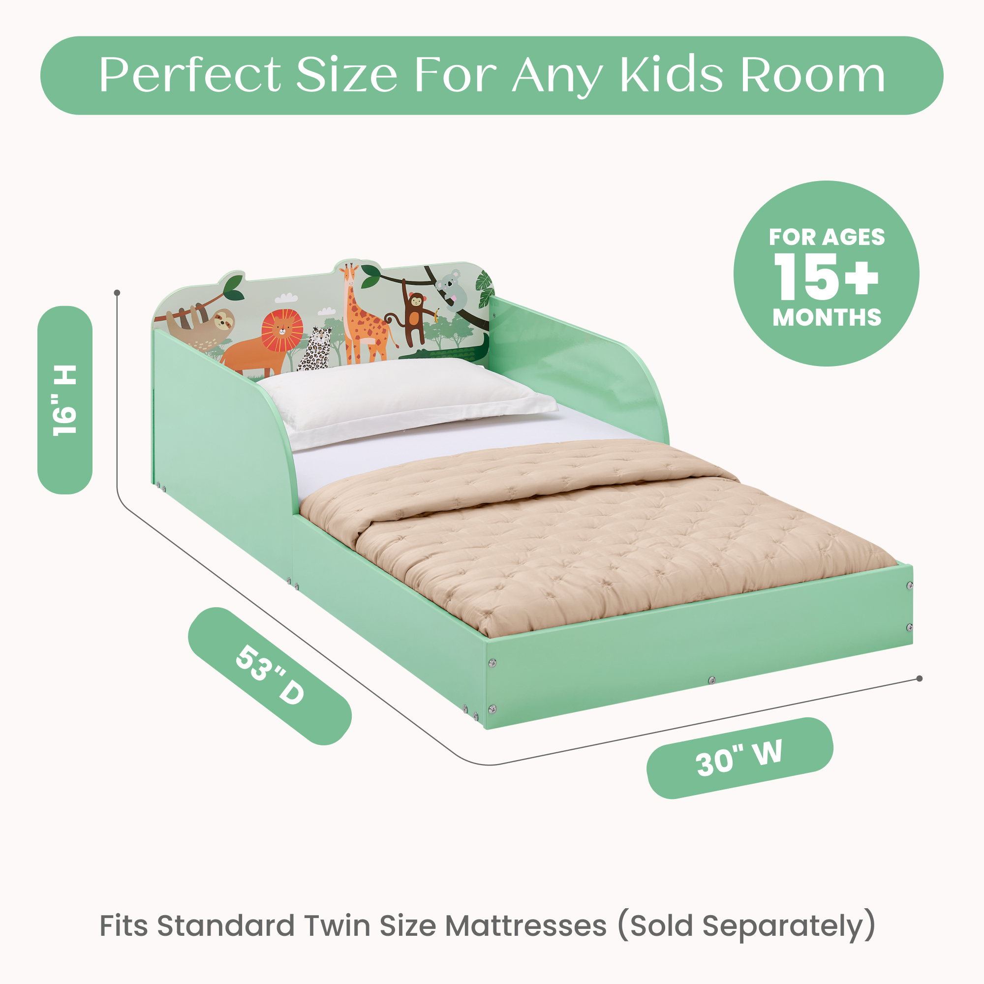 Bb81541gn 1730 animal wood toddler bed safari callout 104