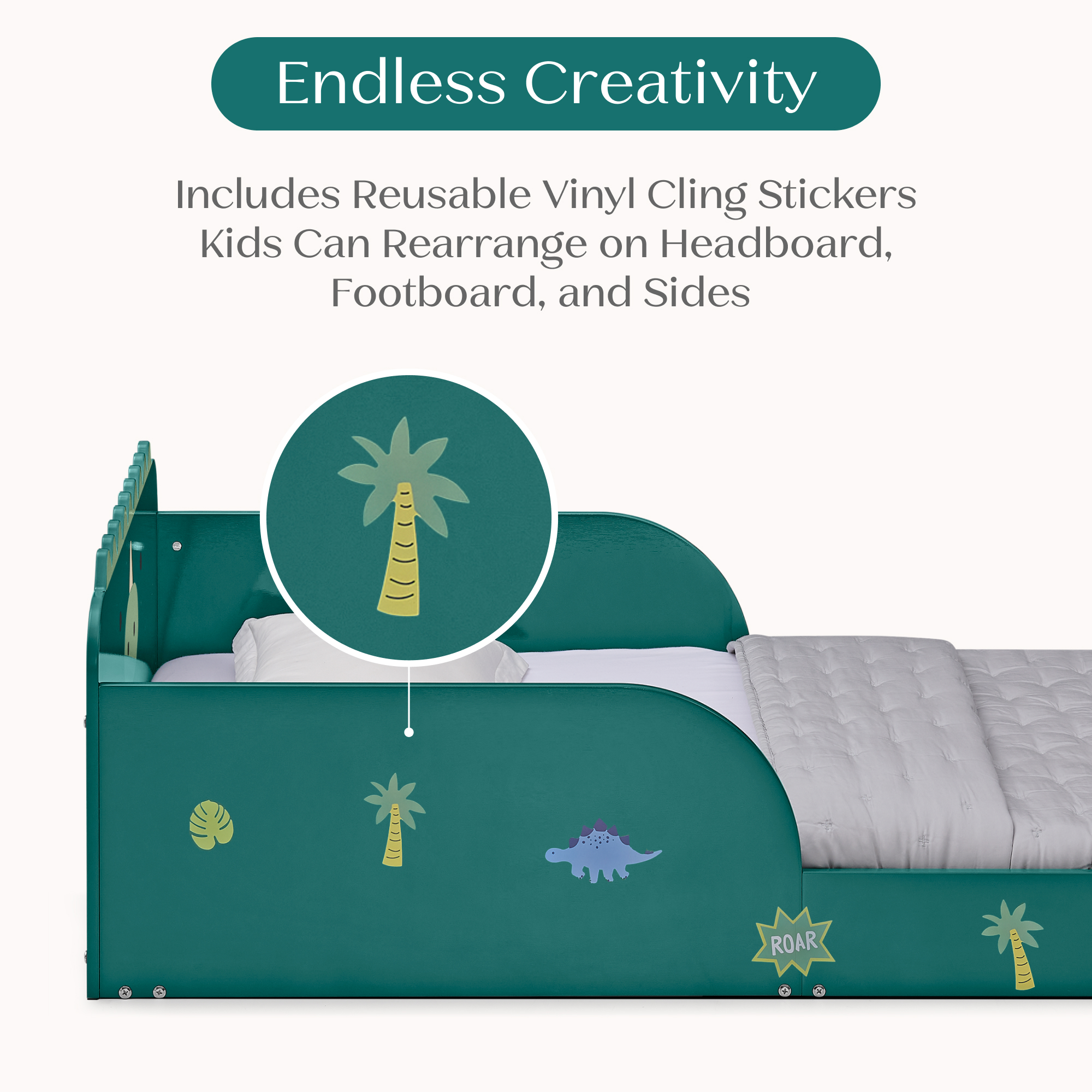 Bb81541gn 1616 animal wood toddler bed dino callout 102