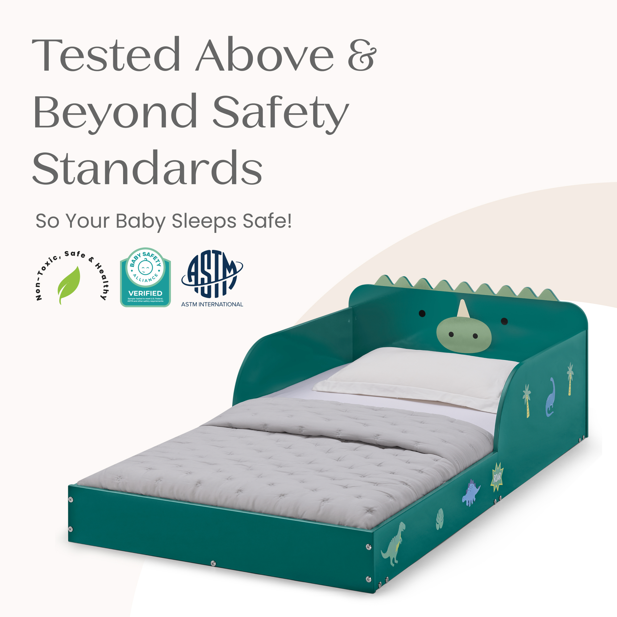 Bb81541gn 1616 animal wood toddler bed dino callout 106
