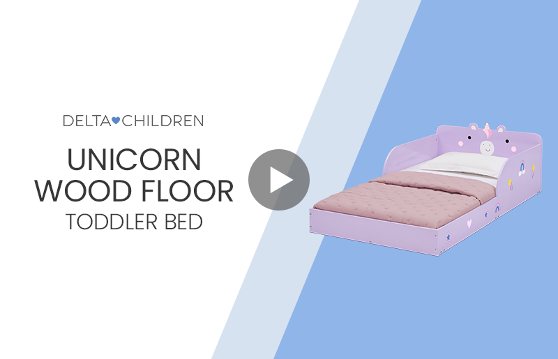 Bb81541gn 1615 unicorn wood floor toddler bed video mobile
