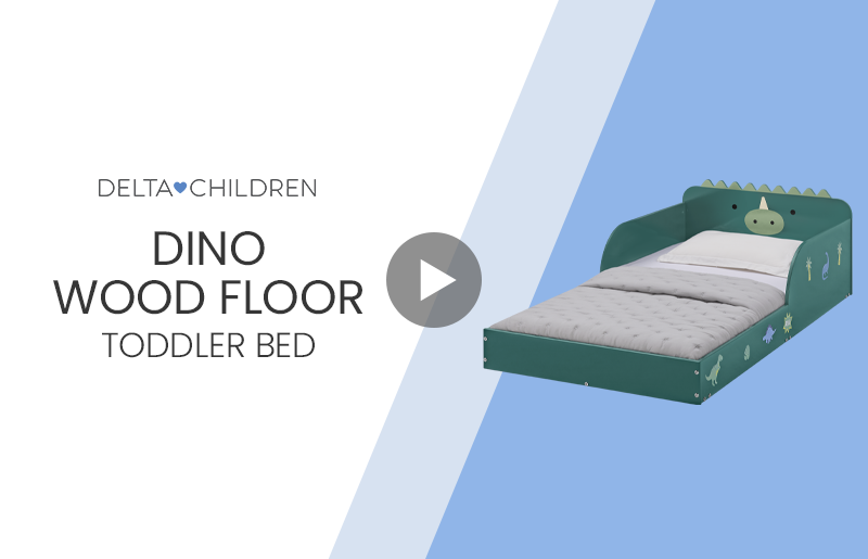 Bb81541gn 1616 dino wood floor toddler bed video mobile