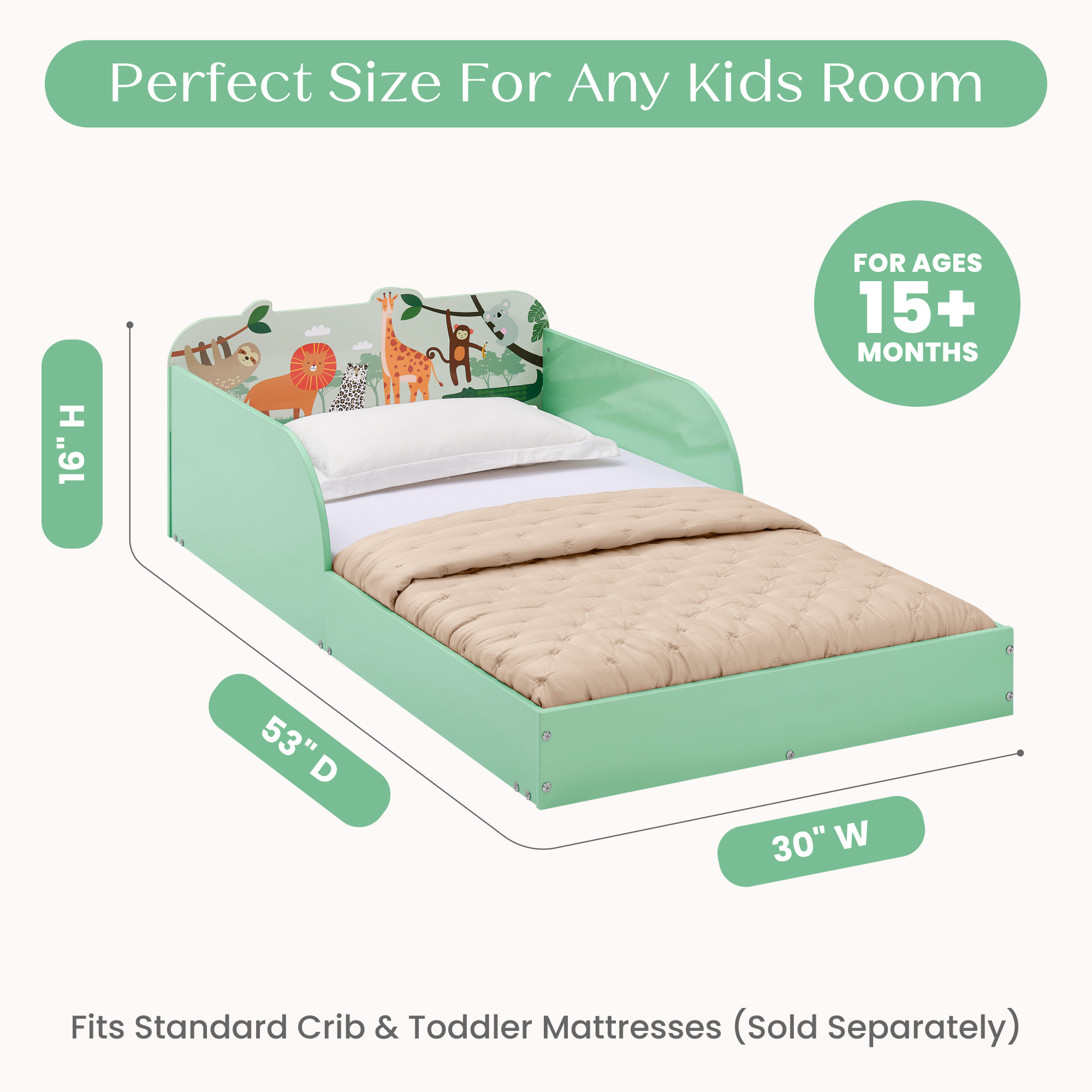 Bb81541gn 1730 animal wood toddler bed safari callout 104