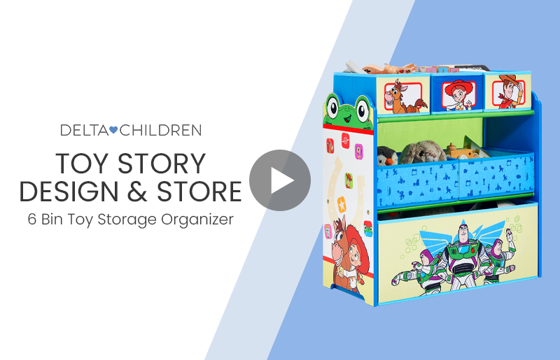 Tb83252ty 1018 toy story design & store 6 bin toy storage organizer mobile