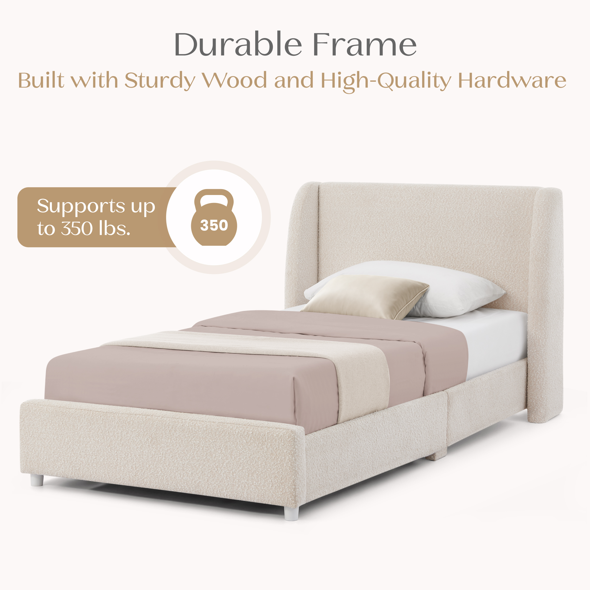 W193270 1556 upholstered twin bed ivory callout 103