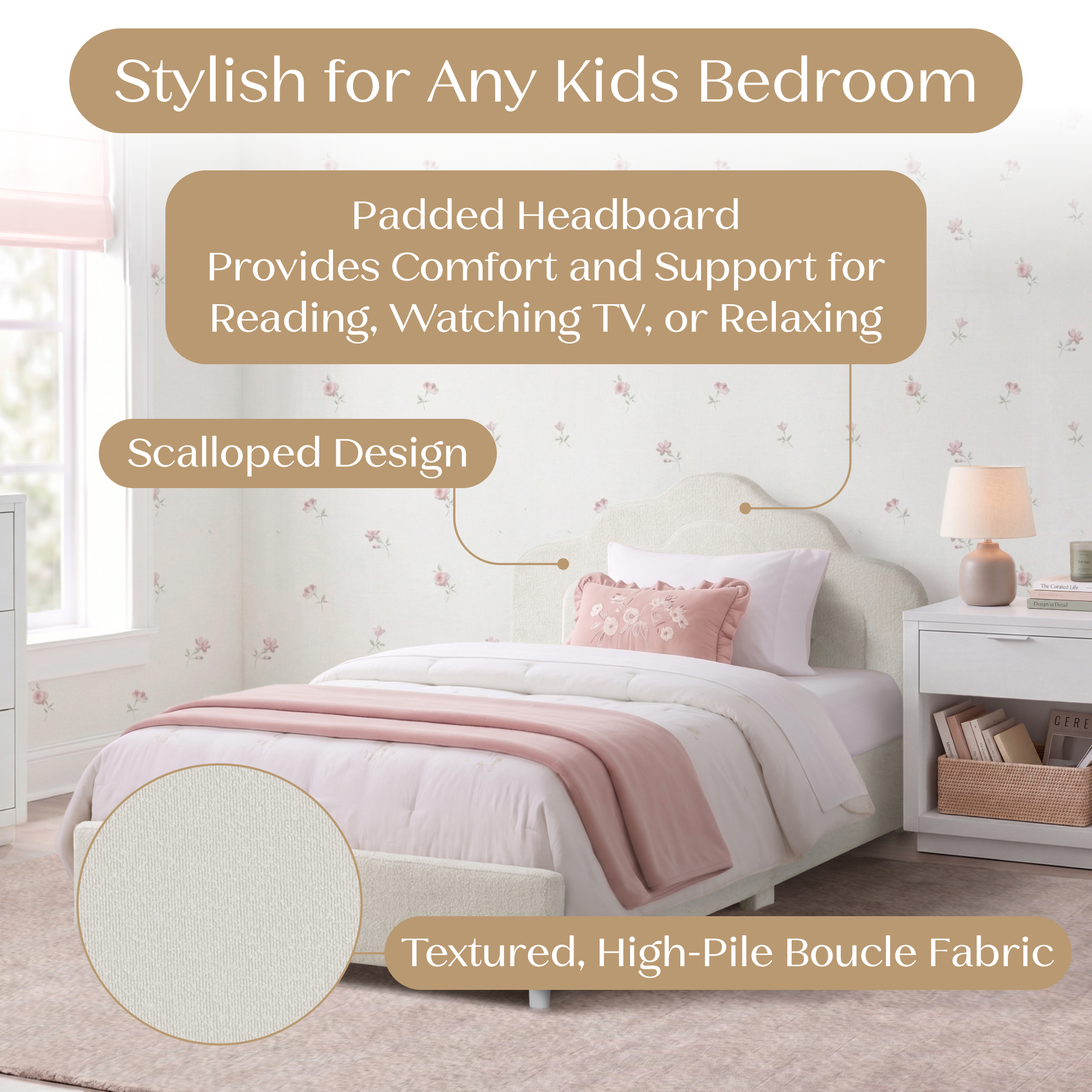 W196270 1578 upholstered twin bed pearl boucle callout 104