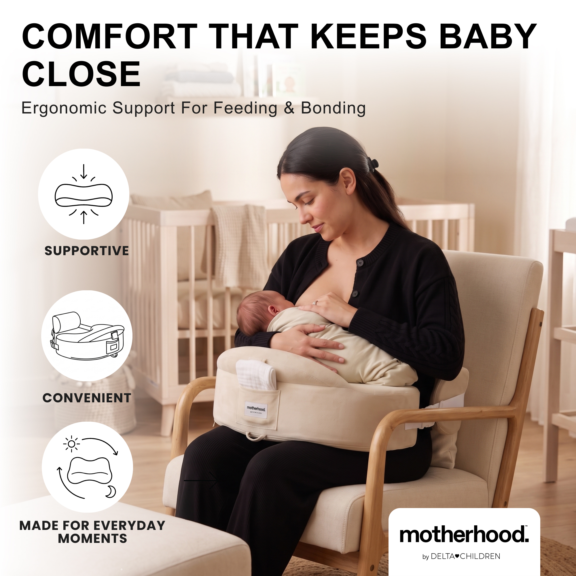 P20333 3333 no motherhood nursing pillow beige callout 102