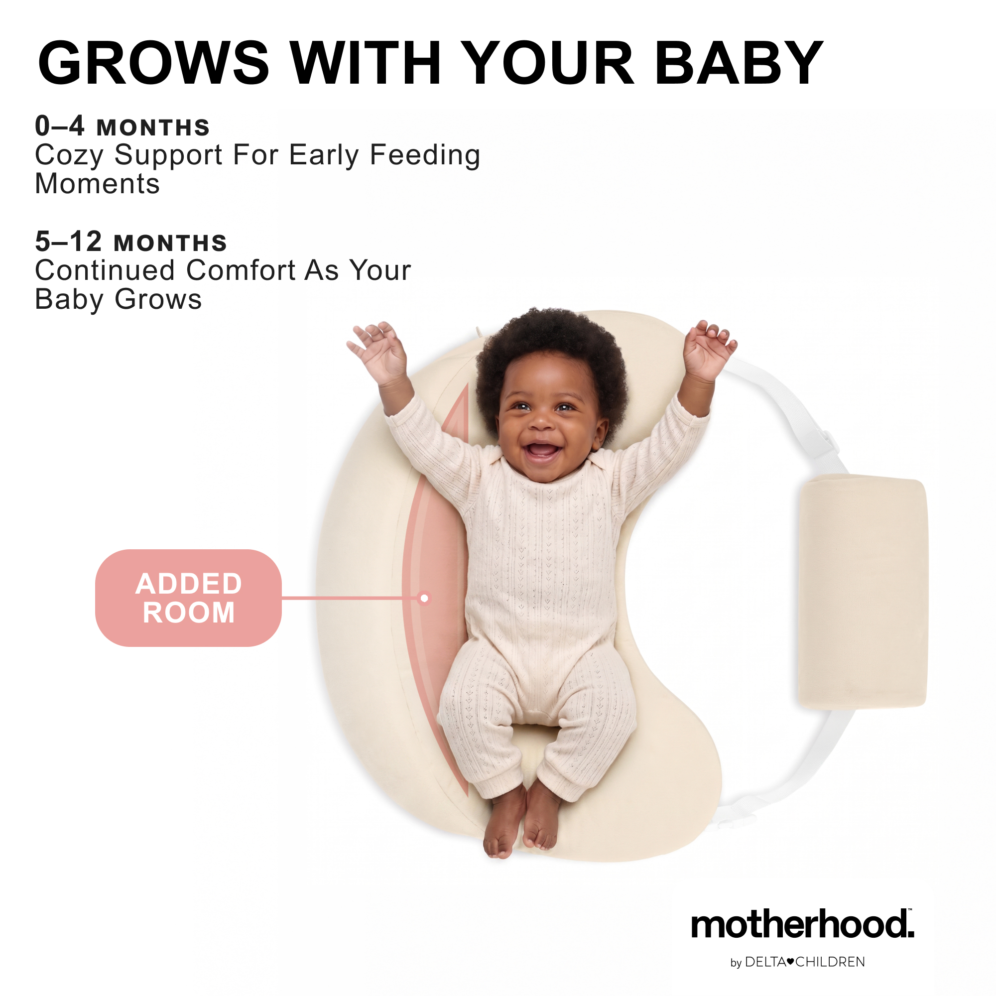 P20333 3333 no motherhood nursing pillow beige callout 107