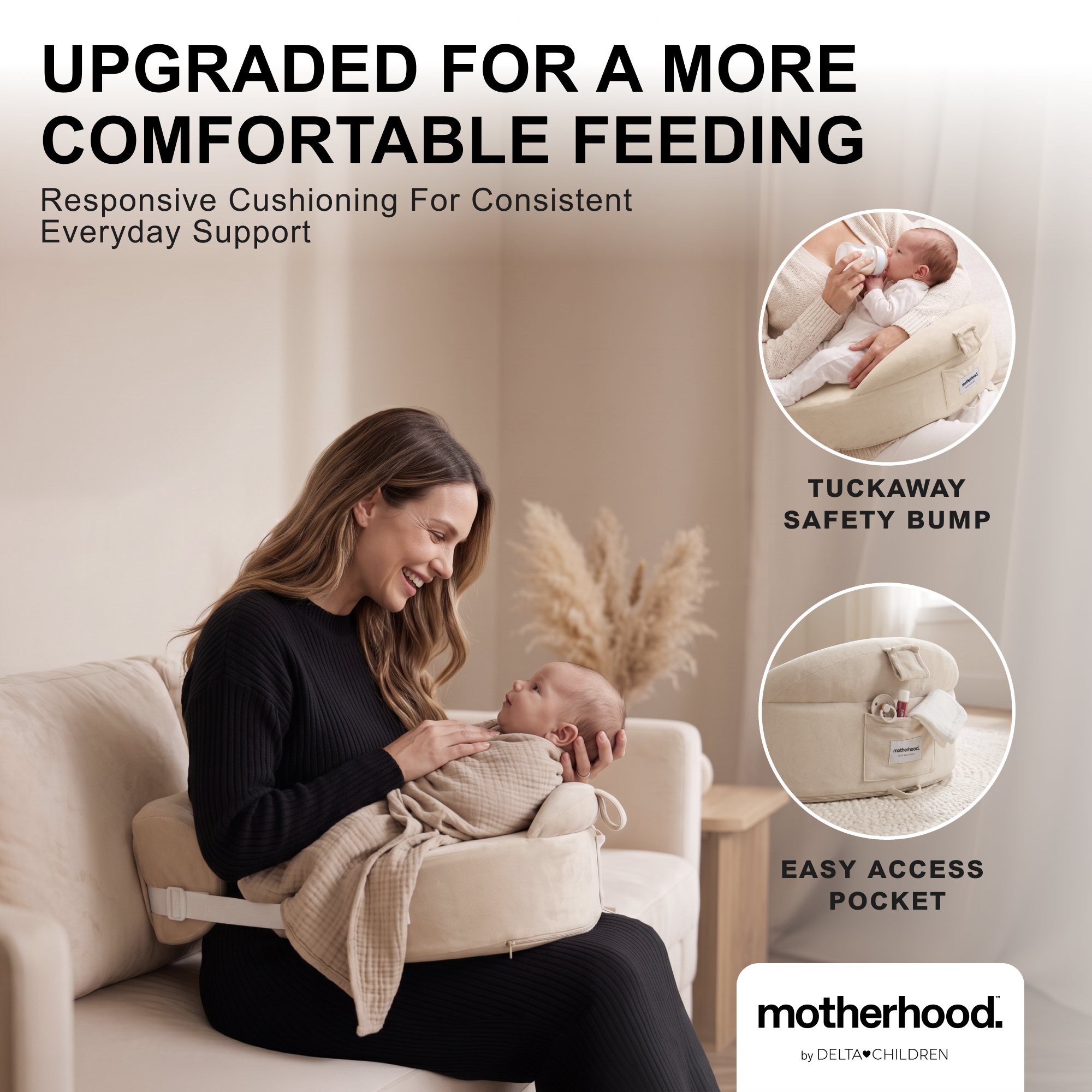 P20333 3333 no motherhood nursing pillow beige callout 109