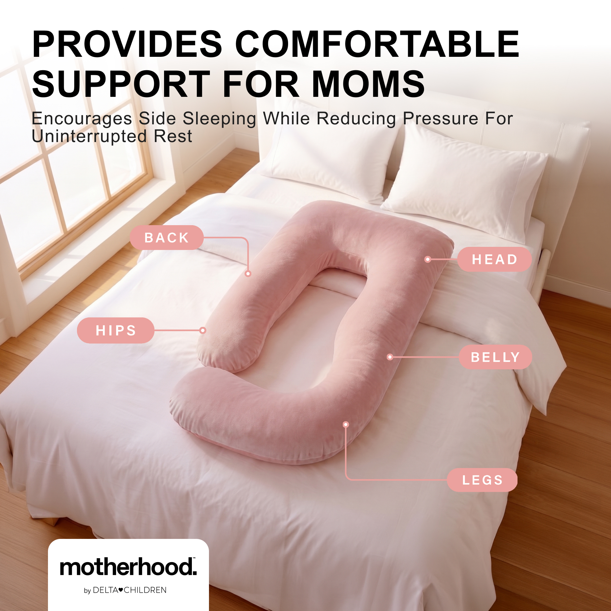 P70666 6666 no motherhood ushaped pillow pink callout 103