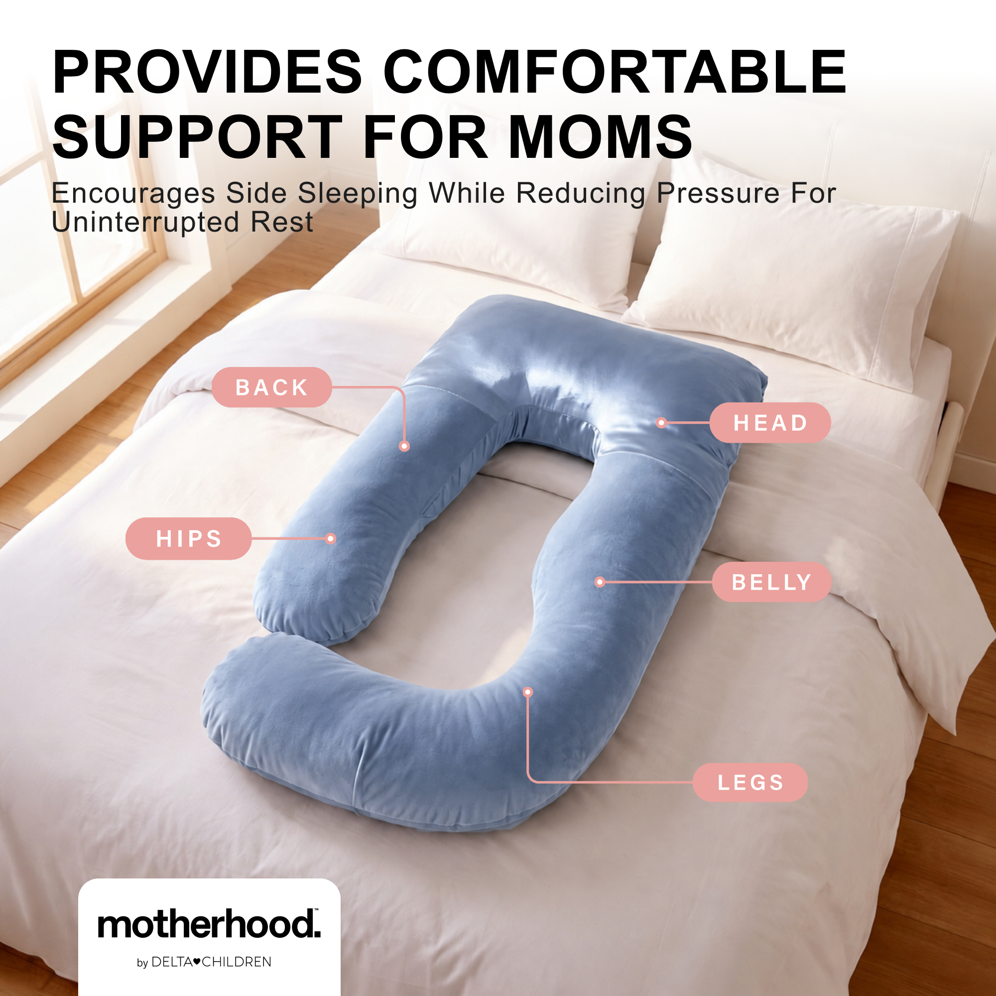 P70111 1111 no motherhood ushaped 3n1 pillow blue callout 104