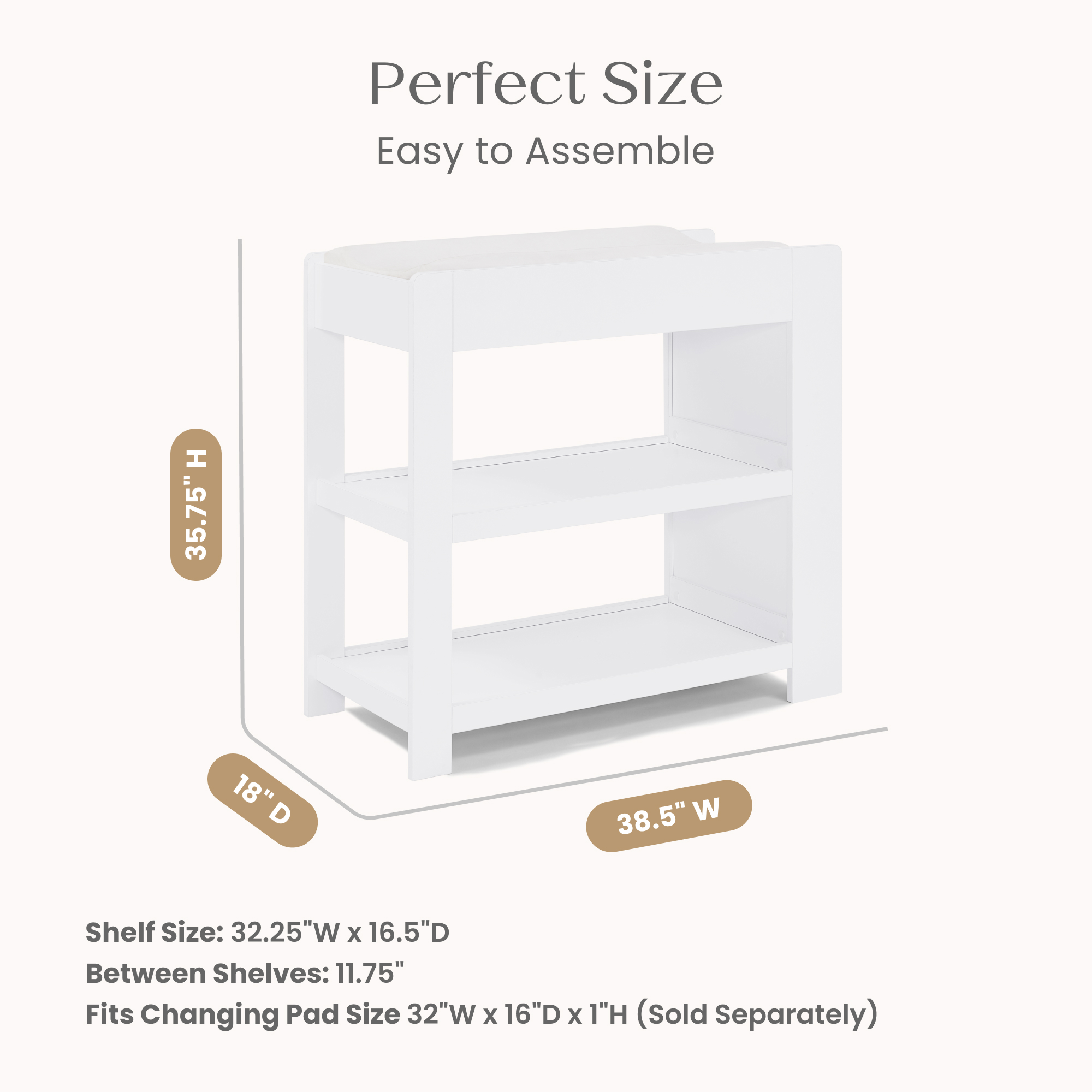W213010 130l emmie changing table bianca+white callout 102