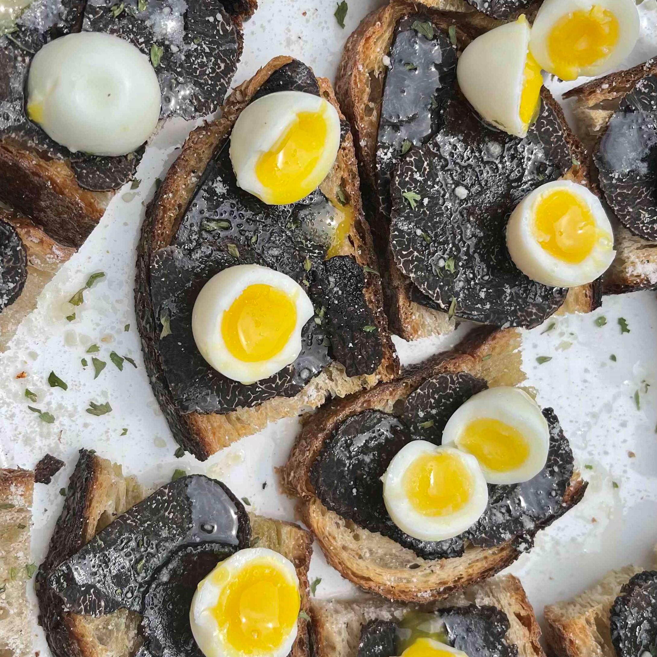 Truffled Quail Eggs recipe by GA