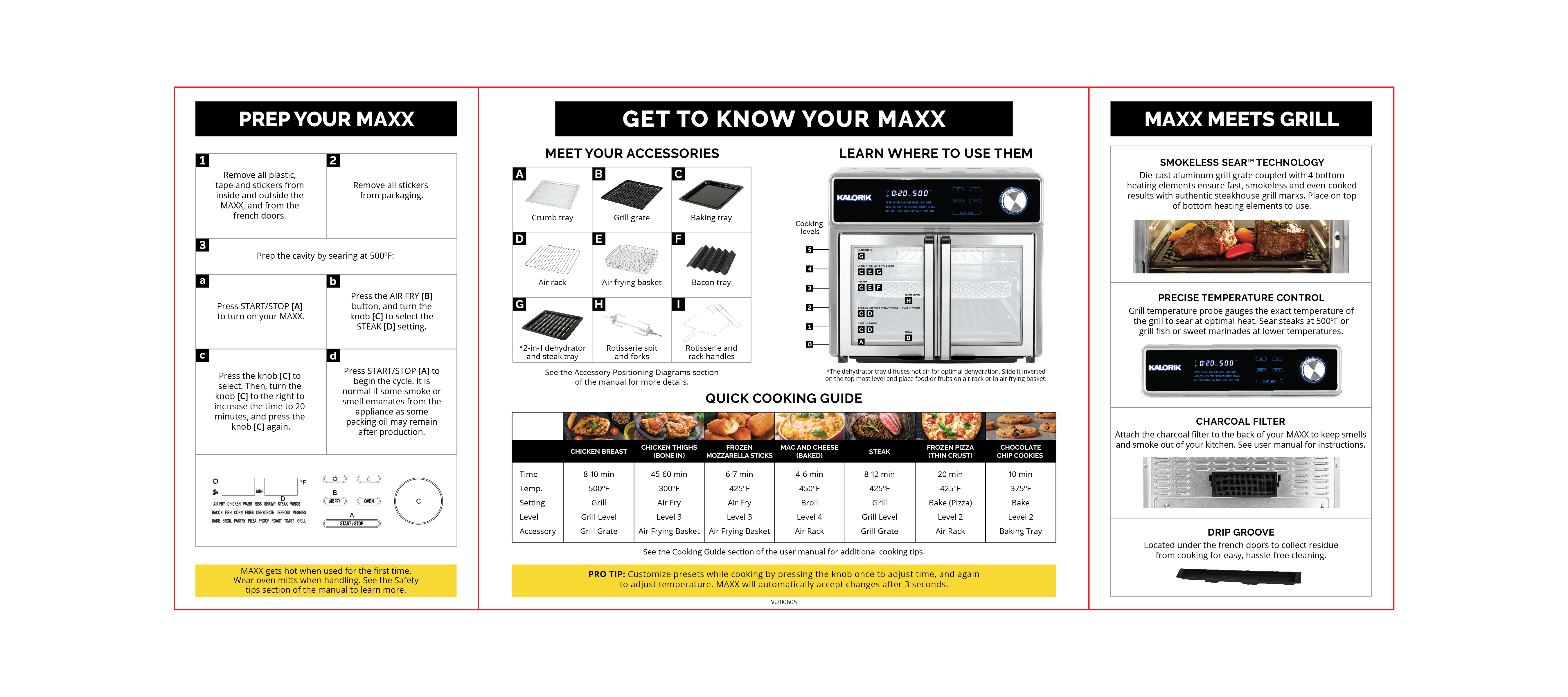 Kalorik MAXX® 6 Quart Digital Air Fryer with LED Screen, Black and Sta