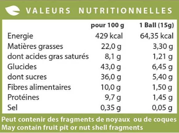 energy bliss balls cacao raw valeurs nutritionnelles energy bliss balls cacao raw valeurs nutritionnelles