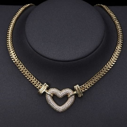 Gargantilha Banhada a Ouro 18K - Coração Gargantilha Banhada a Ouro 18K - Coração