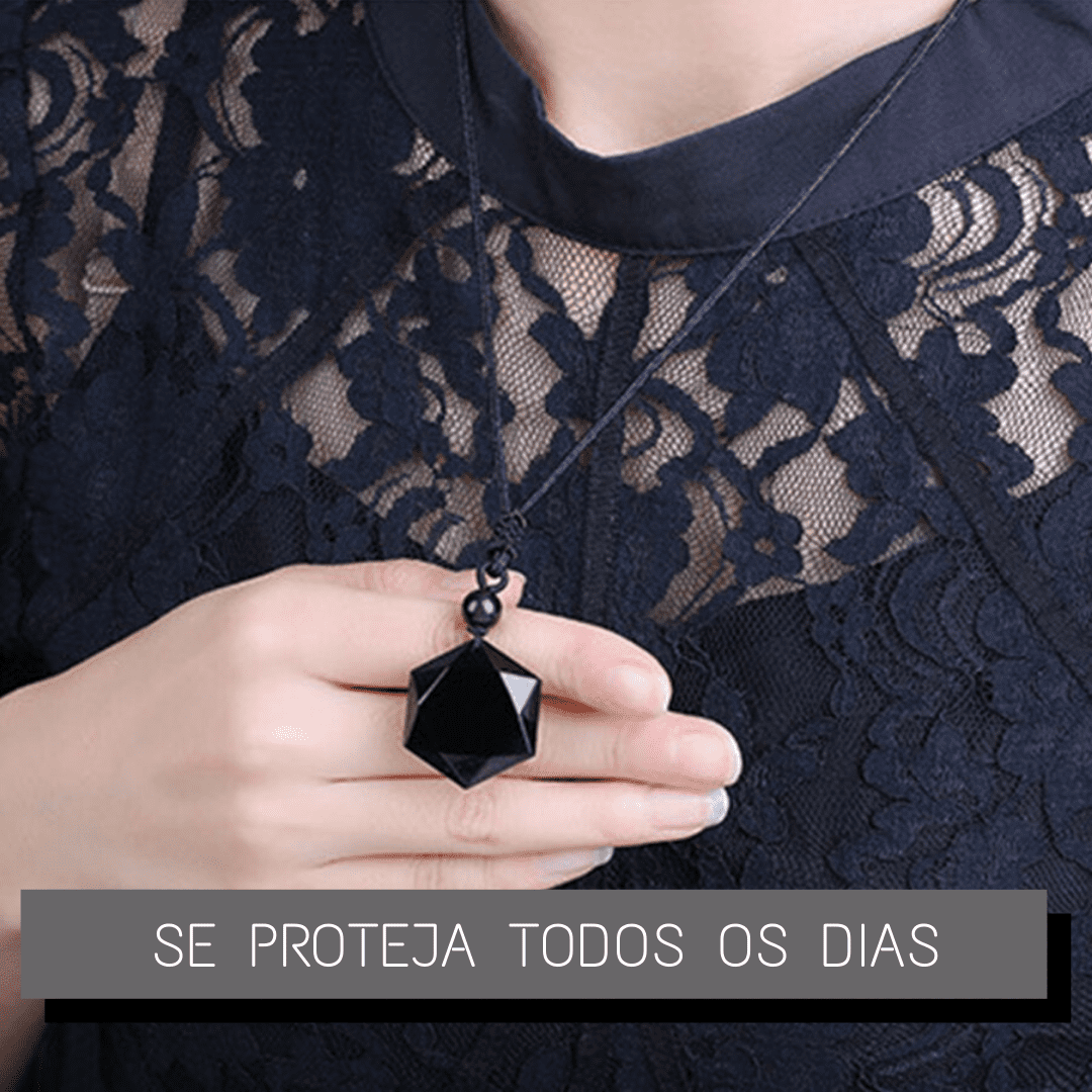 Colar em Obsidiana Negra - "Quantum Gem" - Proteção e Equilíbrio Emocional Colar em Obsidiana Negra - "Quantum Gem" - Proteção e Equilíbrio Emocional