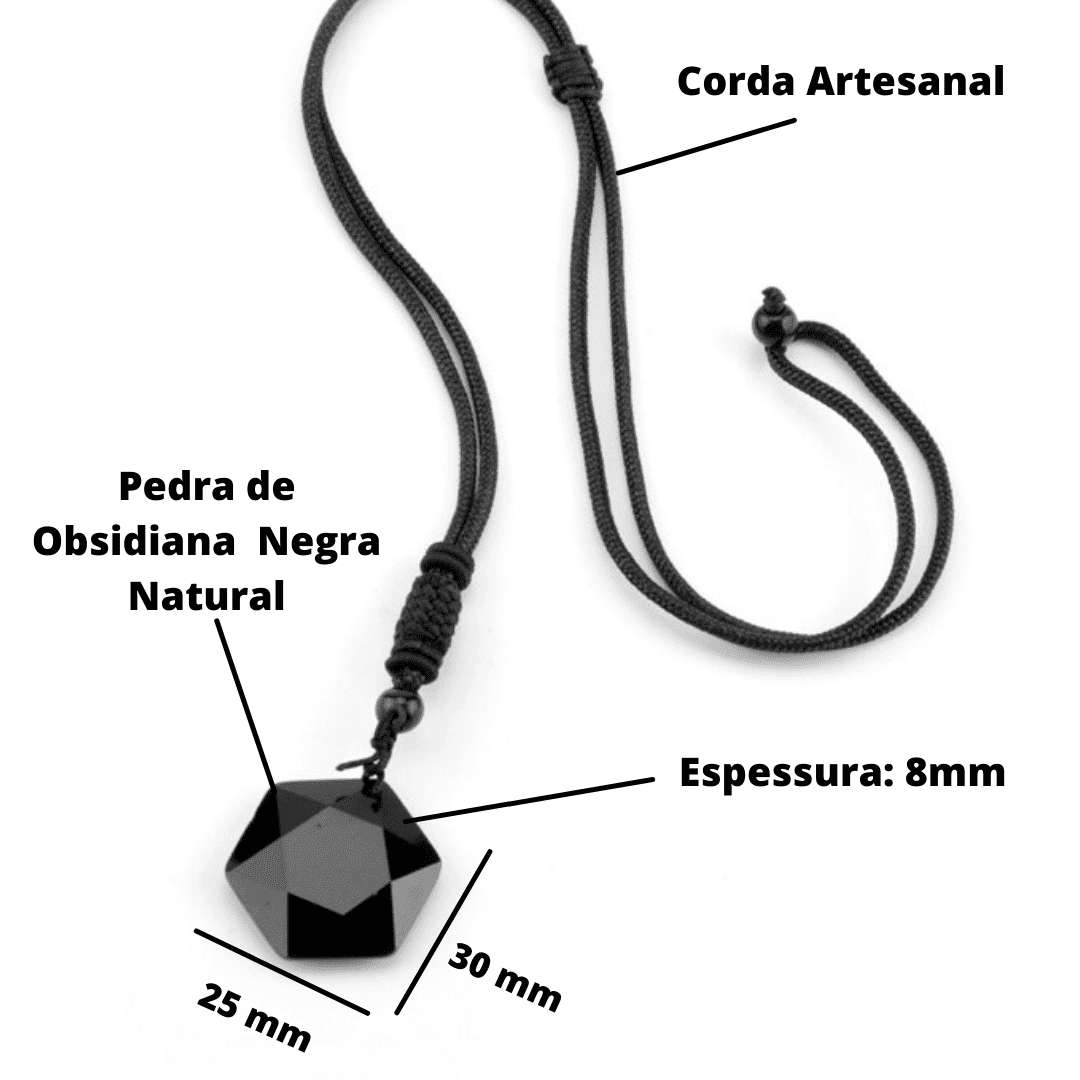 Colar em Obsidiana Negra - "Quantum Gem" - Proteção e Equilíbrio Emocional Colar em Obsidiana Negra - "Quantum Gem" - Proteção e Equilíbrio Emocional
