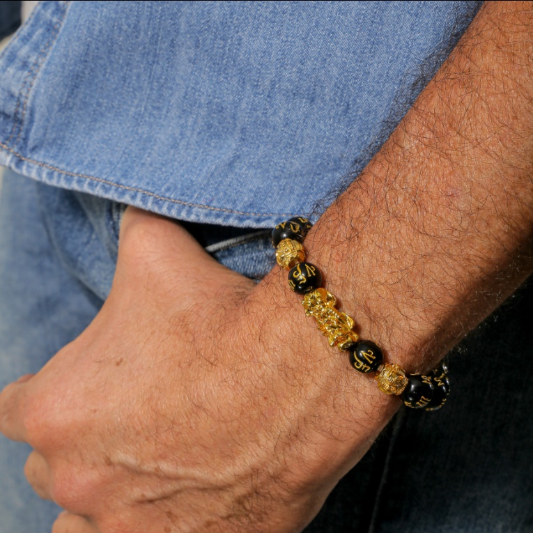 Pulseira em obsidiana negra Pulseira em obsidiana negra