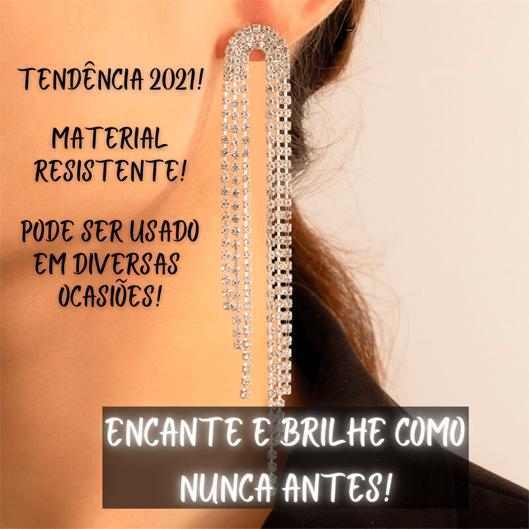 Brinco Juliette Strass Prata Brinco Juliette Strass Prata