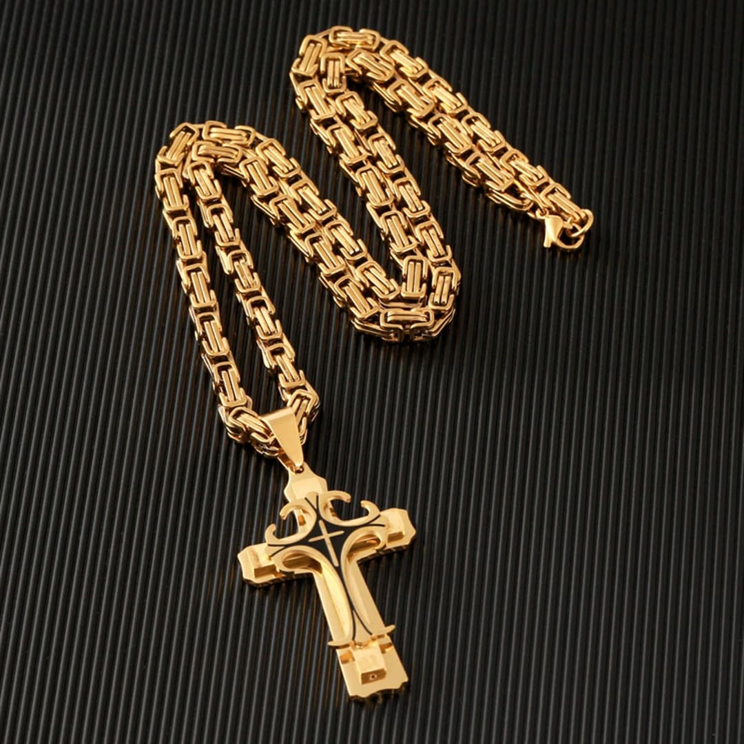 Corrente masculina antialérgica banhada a ouro Corrente masculina antialérgica banhada a ouro