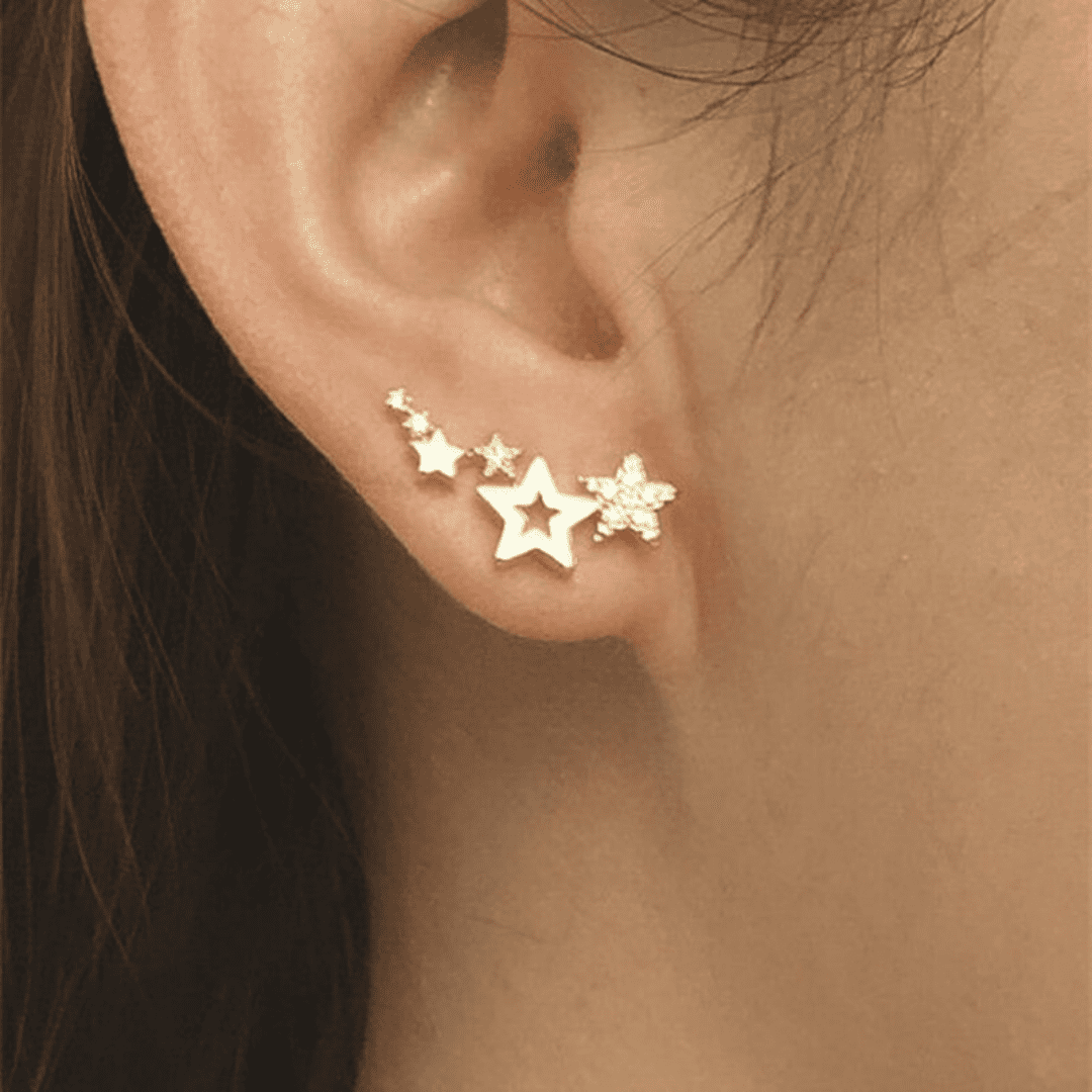 Brinco de estrela ear cuff