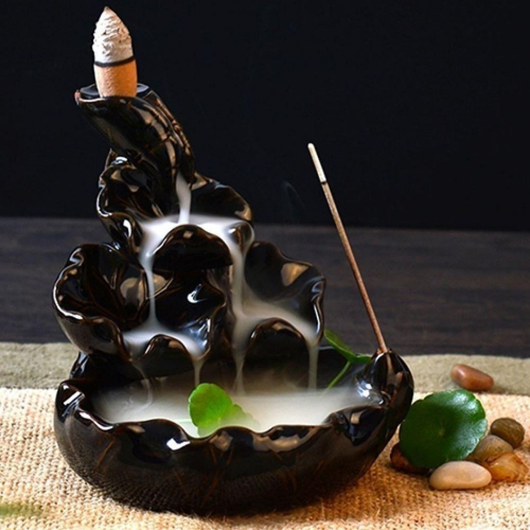 Incensário Fonte, incensário, incenso, boas energias, positividade, purificar energia, oração, prece, meditação, yoga, reiki, espiritualidade, energia espiritual