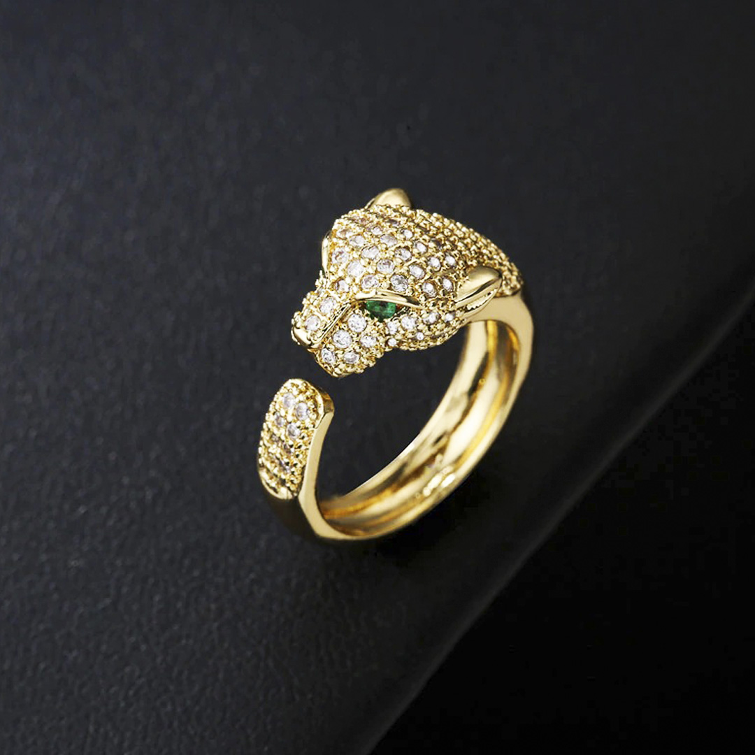 anel de leopardo ajustável feminino anel de leopardo ajustável feminino