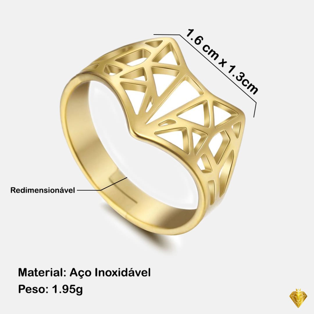 Anel Feminino Ajustável em Aço Inoxidável – Inari; Anéis Femininos – SANTO STILO;