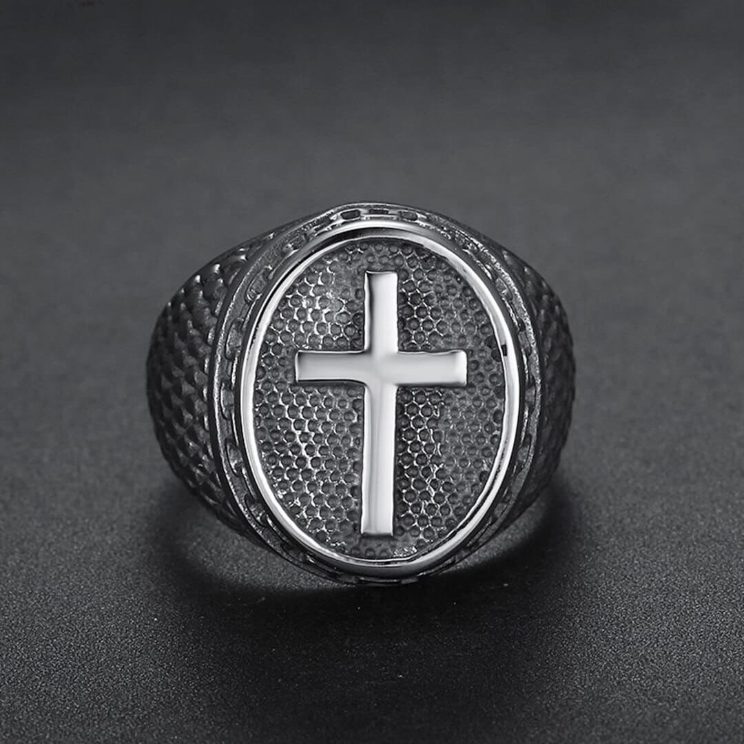 Anel Masculino em Aço Inoxidável - Bless the Lord – Anéis Masculinos – Expresse sua fé (Masculinos) – Novidades – SANTO STILO