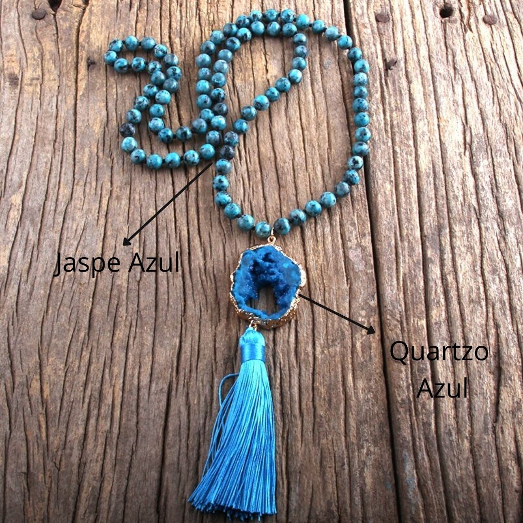amuleto, patuá, talismã, proteção, harmonia, equilíbrio, cristais, jaspe, pedra vulcânica, turquesa, japamala