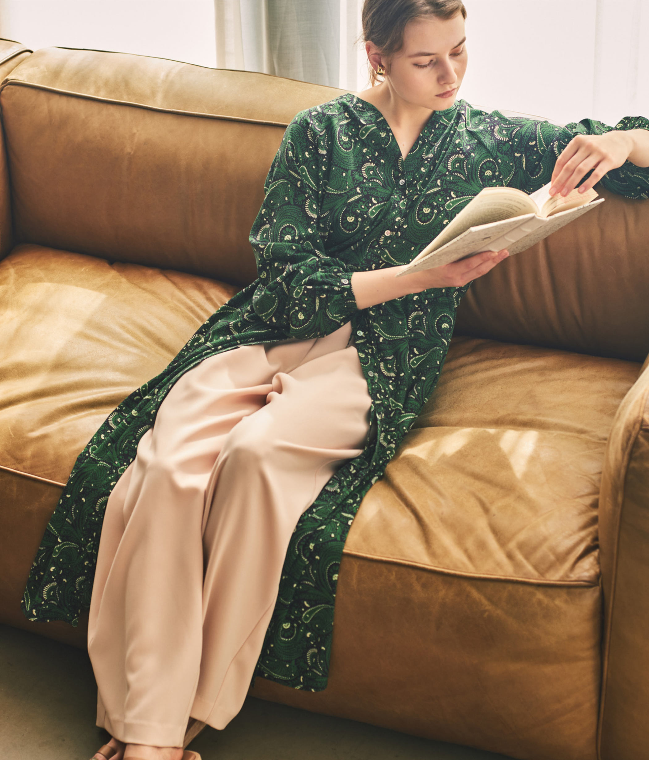 ペイズリー柄ワンピース Soeju Online Store 上質な大人の女性のためのワンピース Soeju Online Store ソージュ オンラインストア