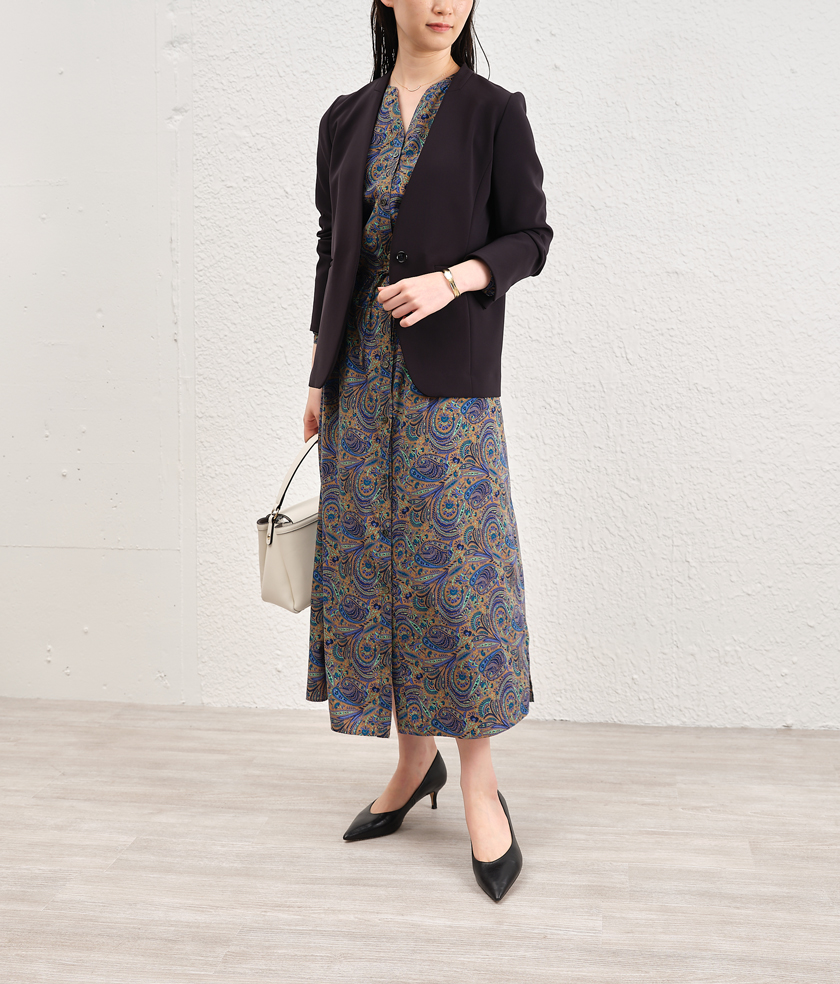 ペイズリー柄ワンピース Soeju Online Store 上質な大人の女性のためのワンピース Soeju Online Store ソージュ オンラインストア