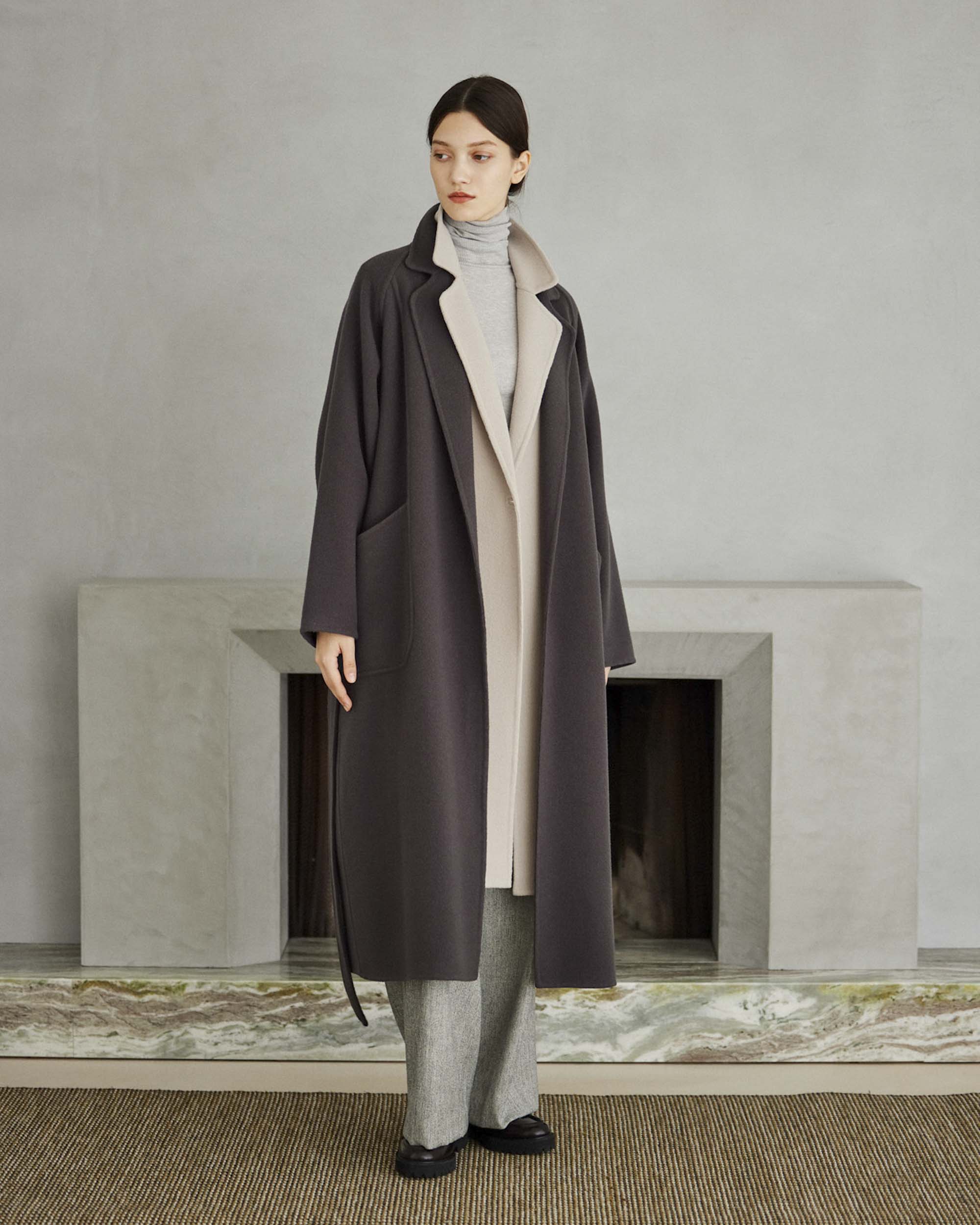 soeju ソージュ ウールリバーローブコート S ベージュ ウールリバーローブコート - SOÉJU online store｜上質な大人の