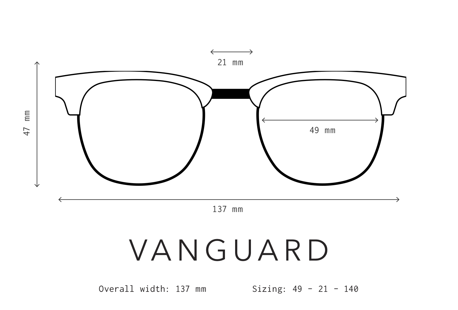 Vanguard Sunglasses Fit Information