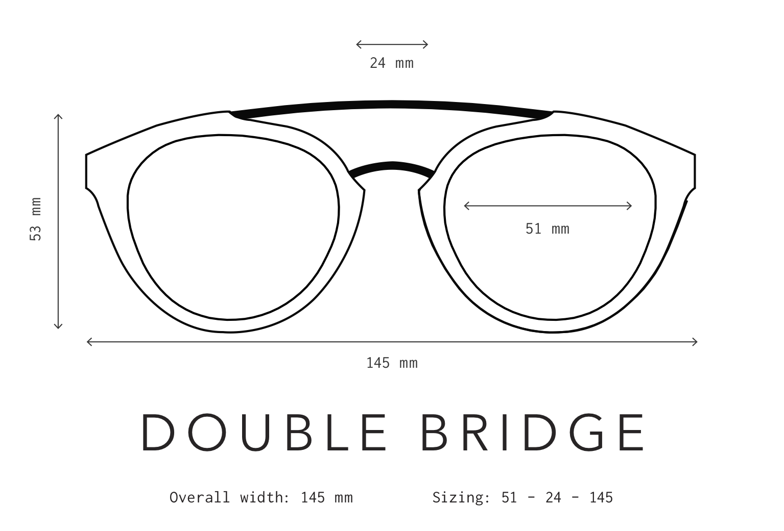 Double Bridge Sunglasses Fit Information